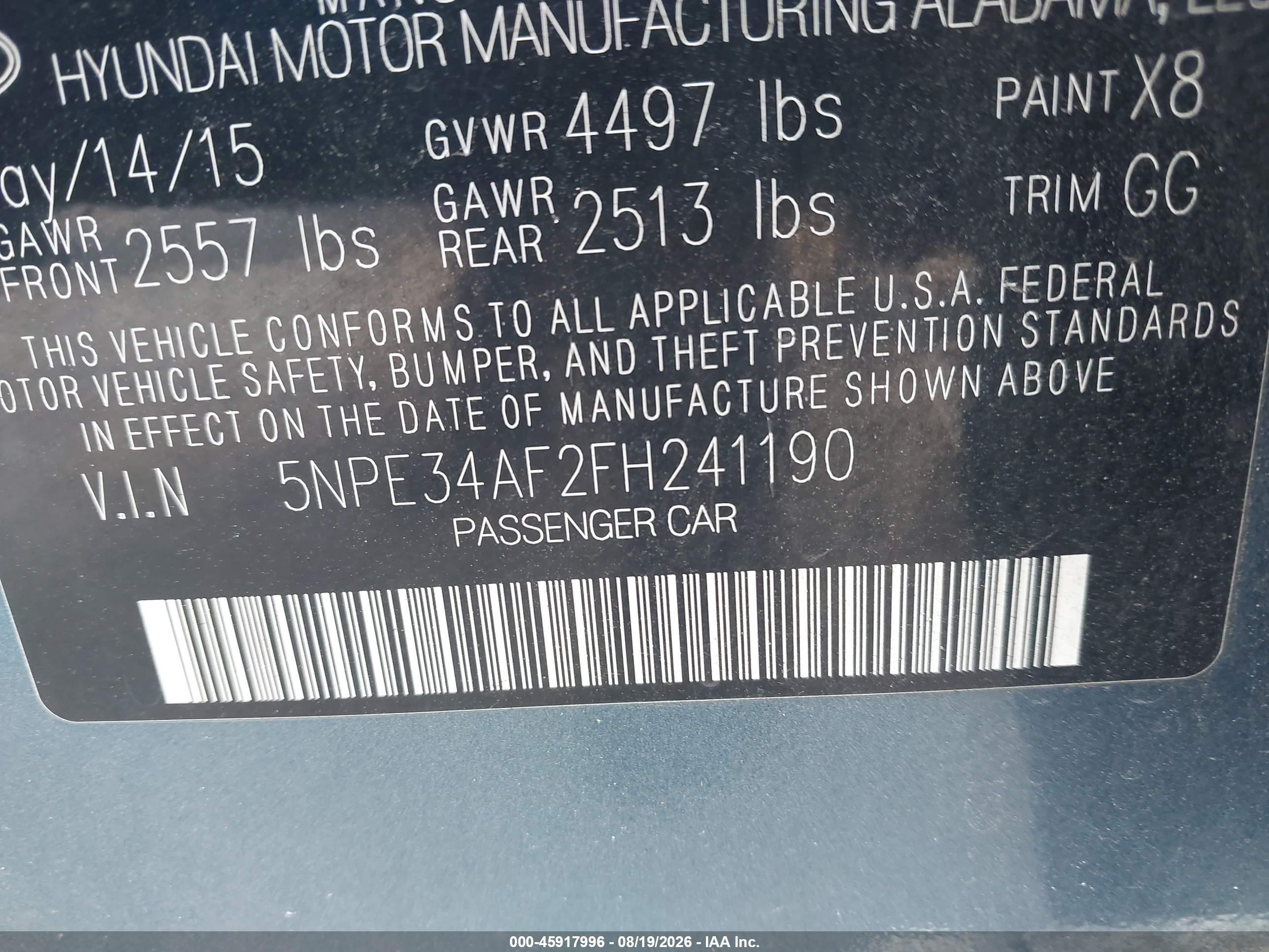 2015 Hyundai Sonata Sport Синий vin: 5NPE34AF2FH241190