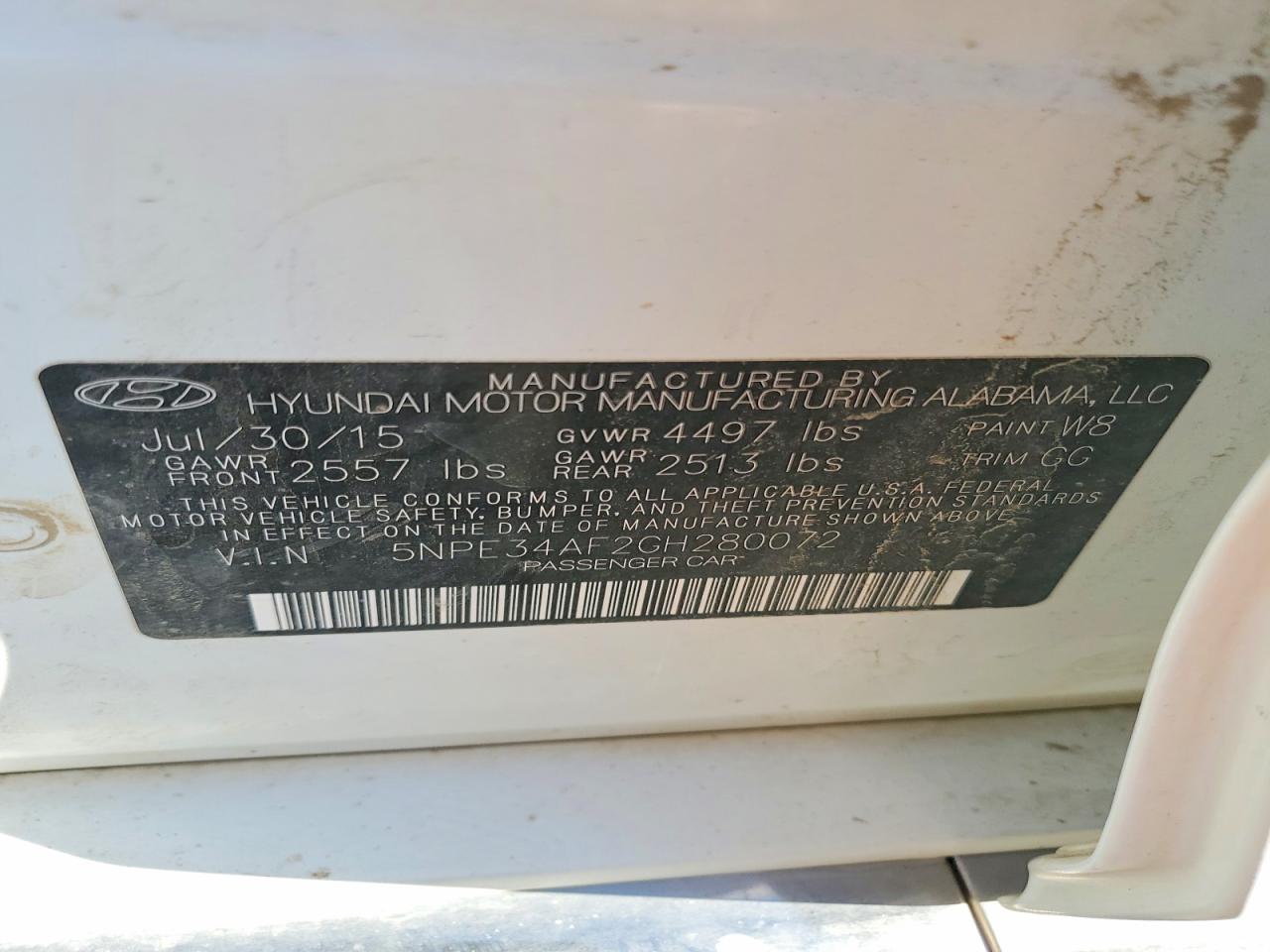 2016 Hyundai Sonata Sport White vin: 5NPE34AF2GH280072