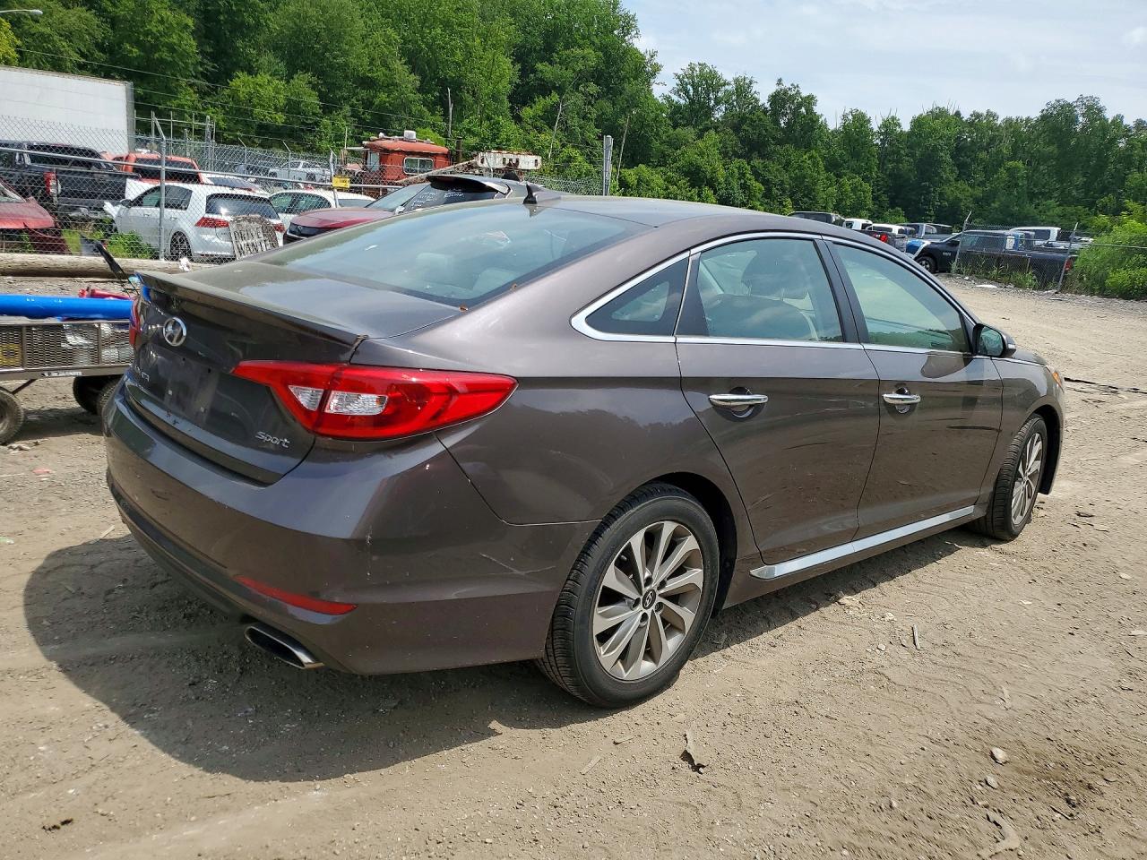 2016 Hyundai Sonata Sport Brown vin: 5NPE34AF2GH423375