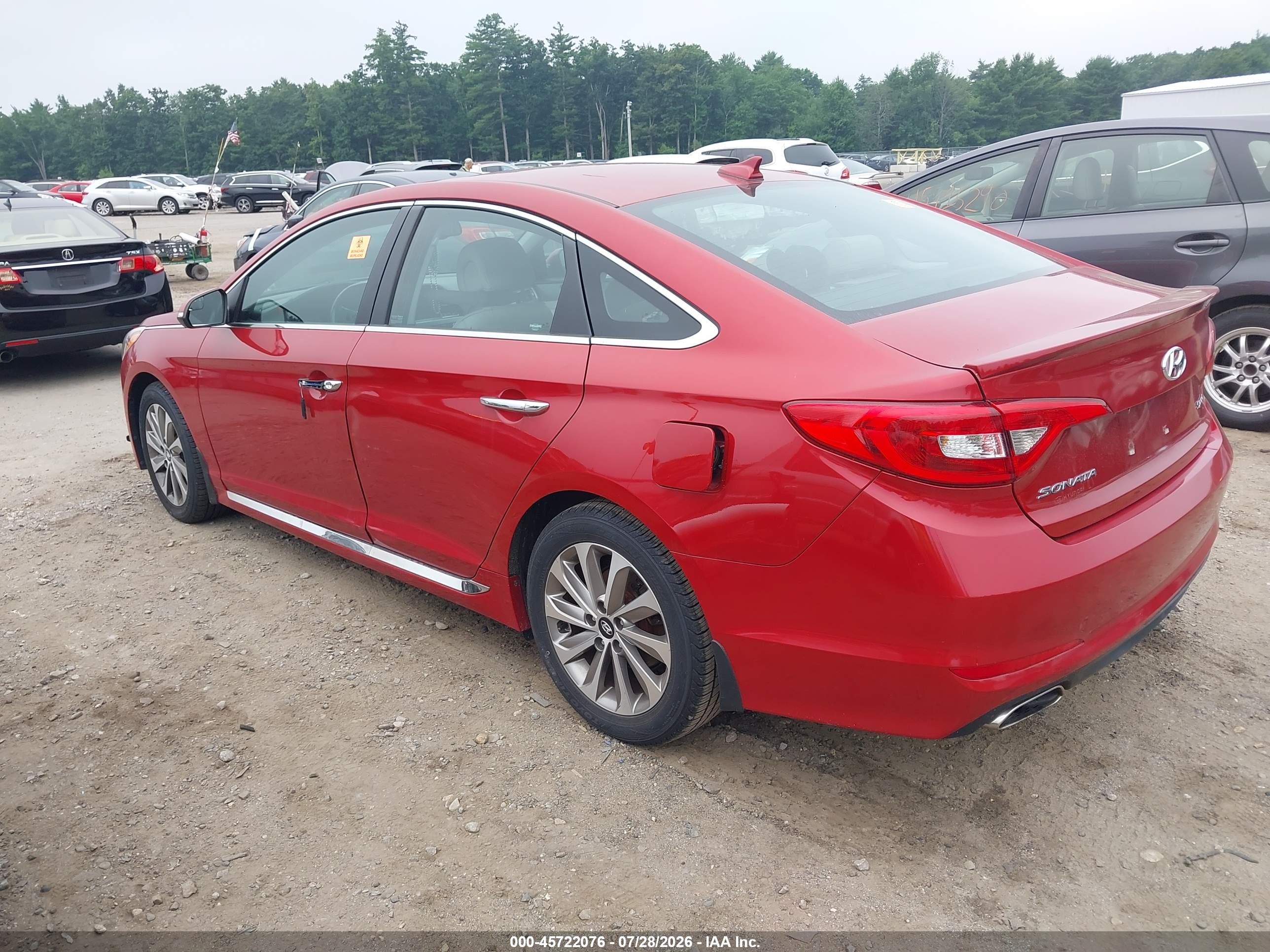 2017 Hyundai Sonata Sport Red vin: 5NPE34AF2HH468446