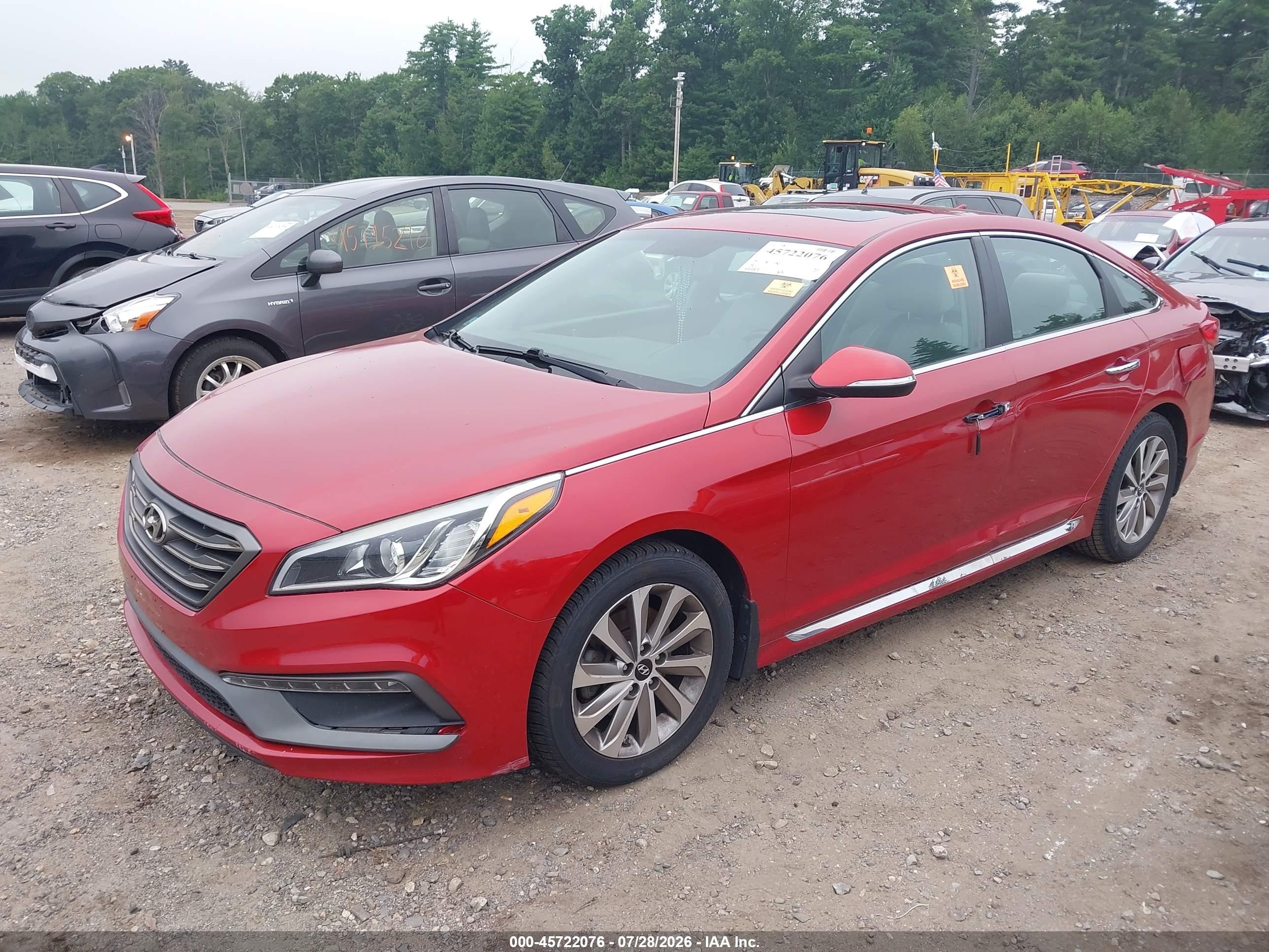2017 Hyundai Sonata Sport Red vin: 5NPE34AF2HH468446