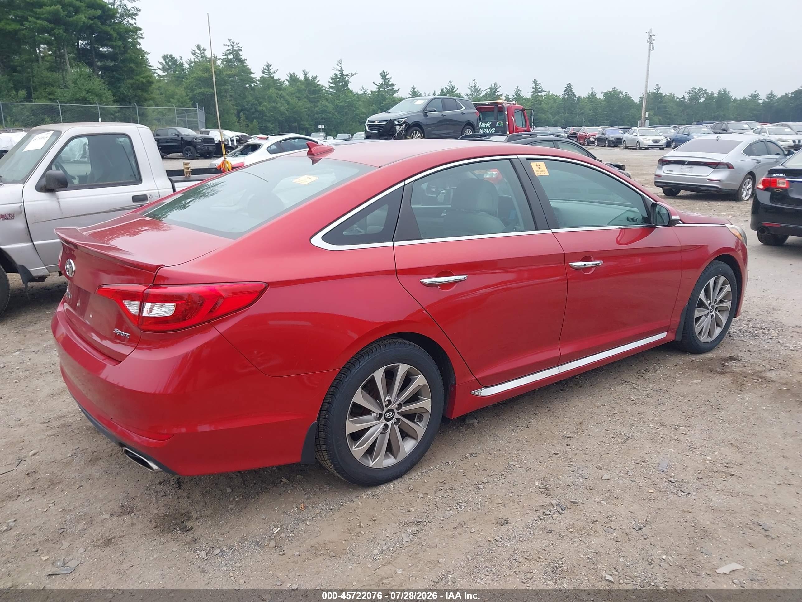2017 Hyundai Sonata Sport Red vin: 5NPE34AF2HH468446