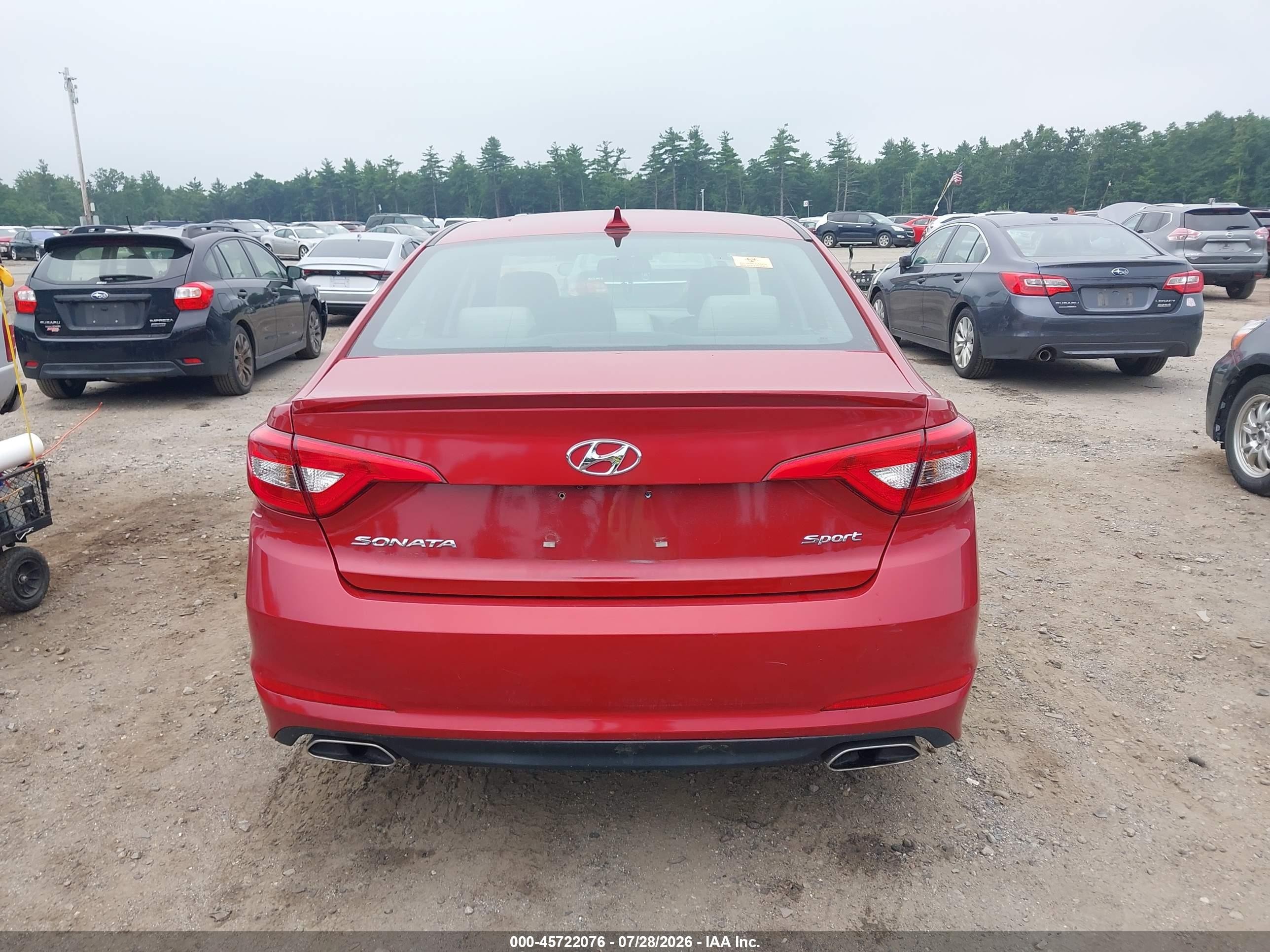 2017 Hyundai Sonata Sport Red vin: 5NPE34AF2HH468446