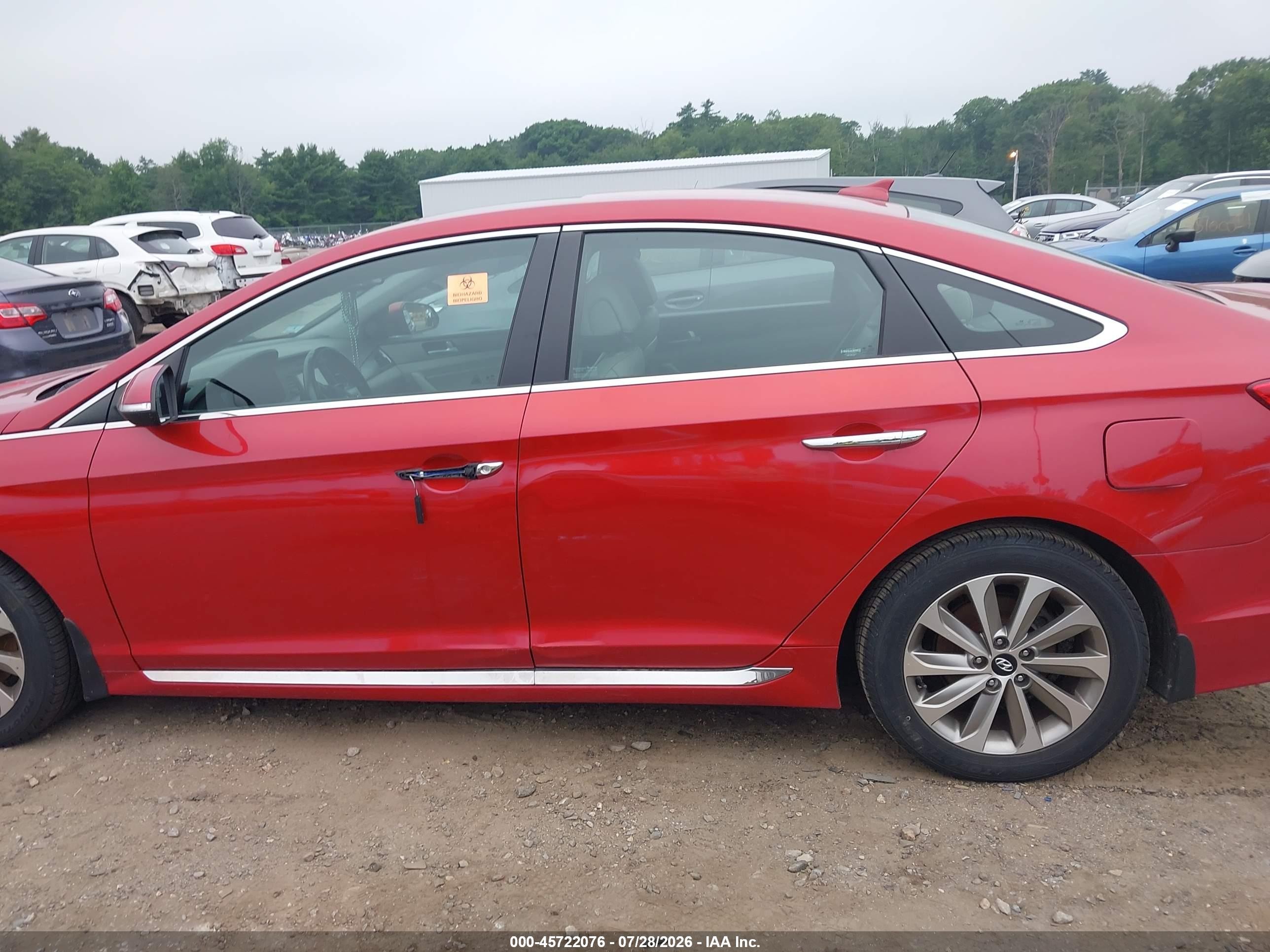 2017 Hyundai Sonata Sport Red vin: 5NPE34AF2HH468446