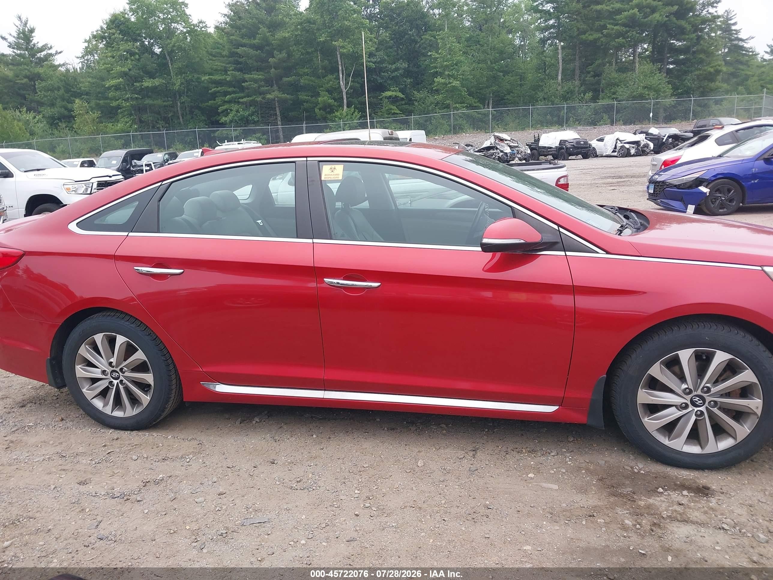 2017 Hyundai Sonata Sport Red vin: 5NPE34AF2HH468446