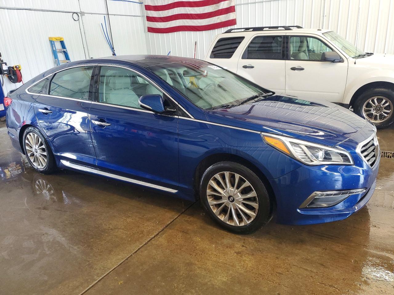 2015 Hyundai Sonata Limited Blue vin: 5NPE34AF3FH018351