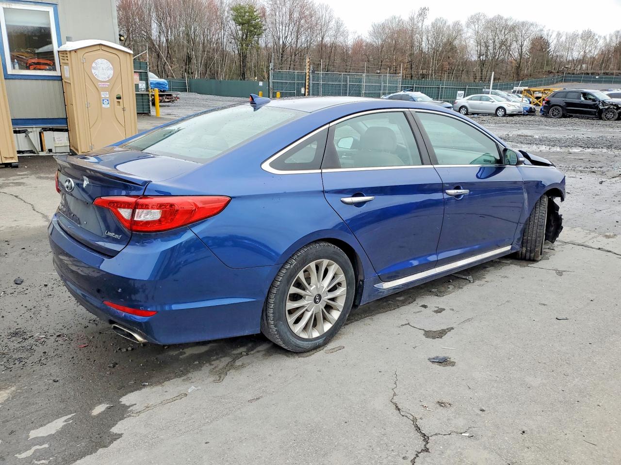 2015 Hyundai Sonata Limited Blue vin: 5NPE34AF3FH027440