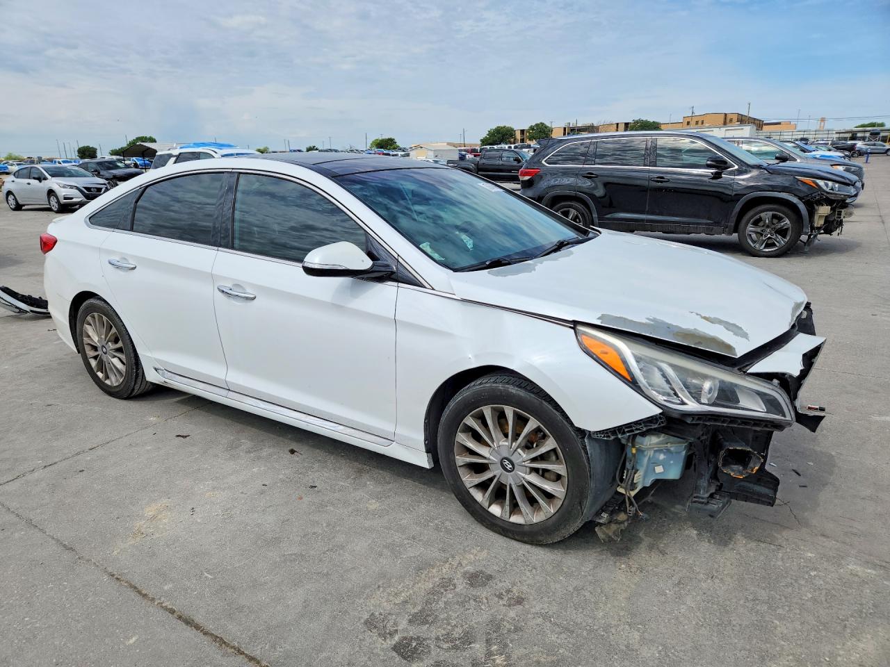 2015 Hyundai Sonata Limited White vin: 5NPE34AF3FH036395