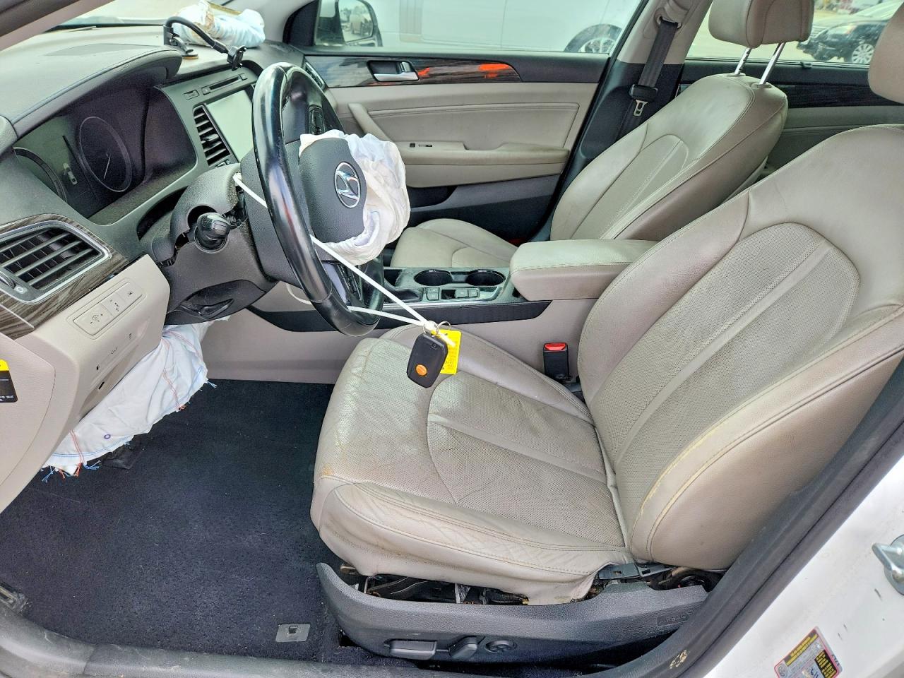 2015 Hyundai Sonata Limited White vin: 5NPE34AF3FH036395
