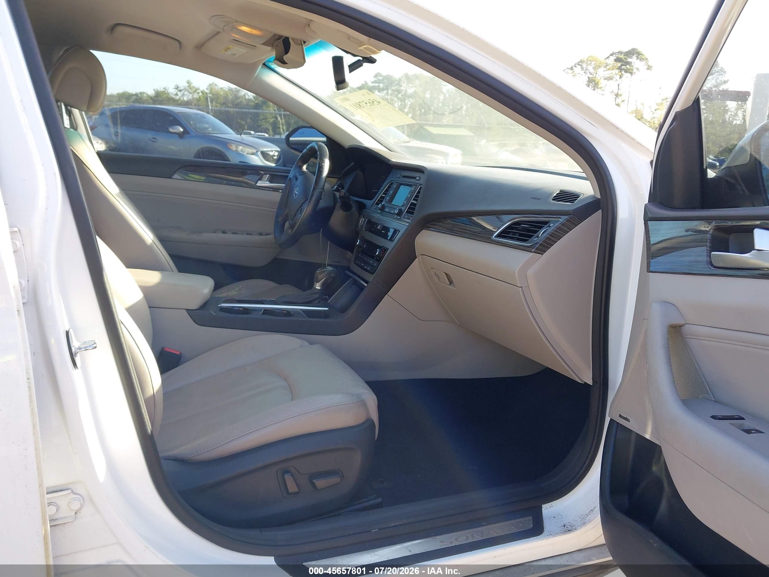 2015 Hyundai Sonata Limited White vin: 5NPE34AF3FH036414
