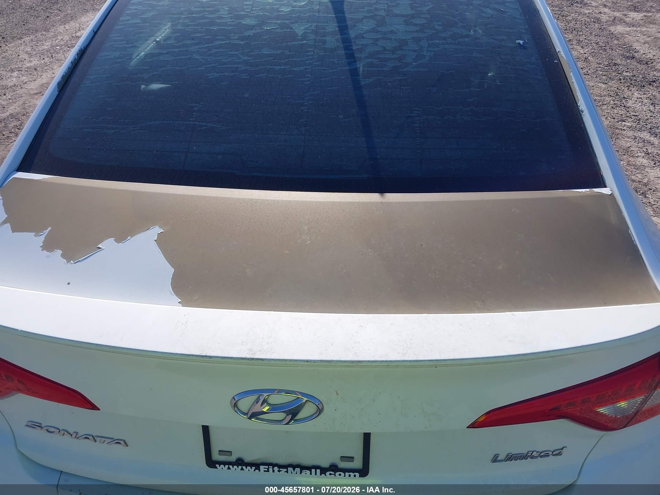 2015 Hyundai Sonata Limited White vin: 5NPE34AF3FH036414