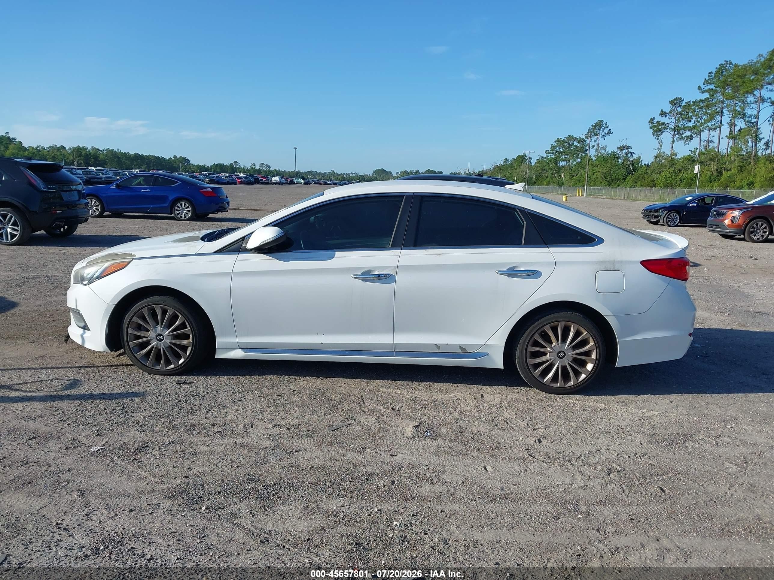 2015 Hyundai Sonata Limited White vin: 5NPE34AF3FH036414