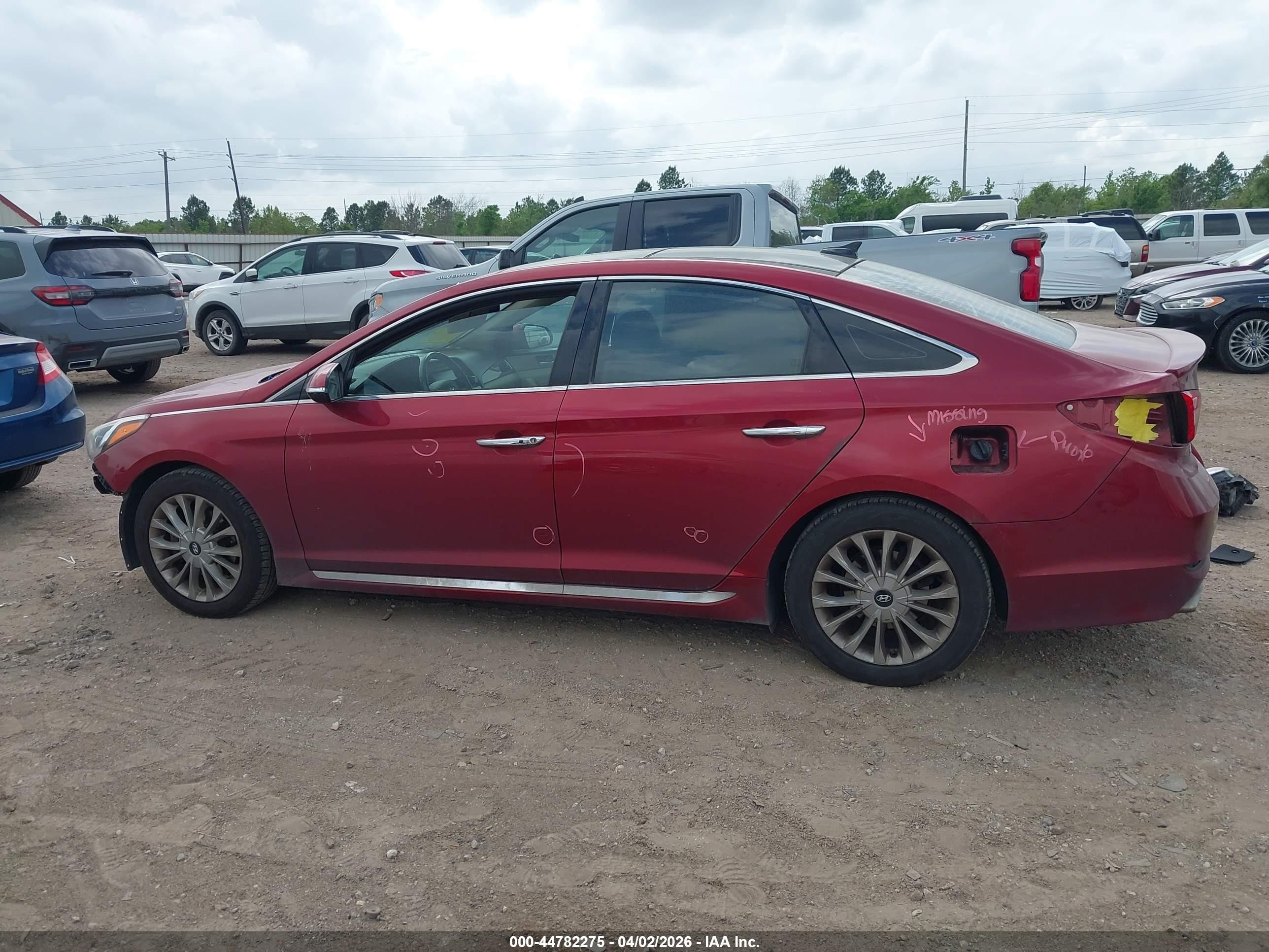 2015 Hyundai Sonata Limited Maroon vin: 5NPE34AF3FH047669