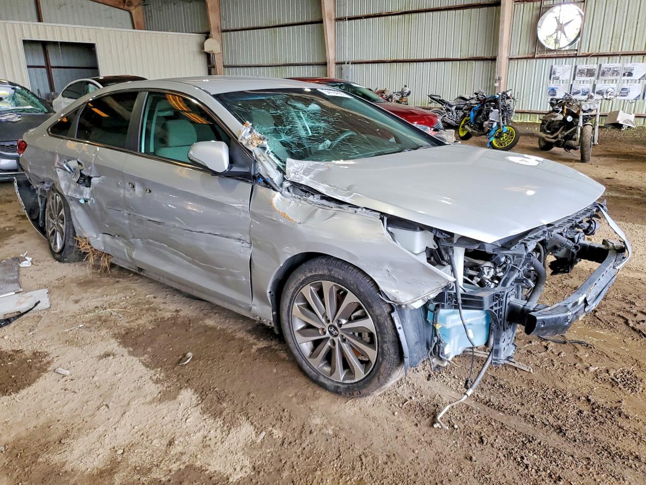 2015 Hyundai Sonata Sport Silver vin: 5NPE34AF3FH061748