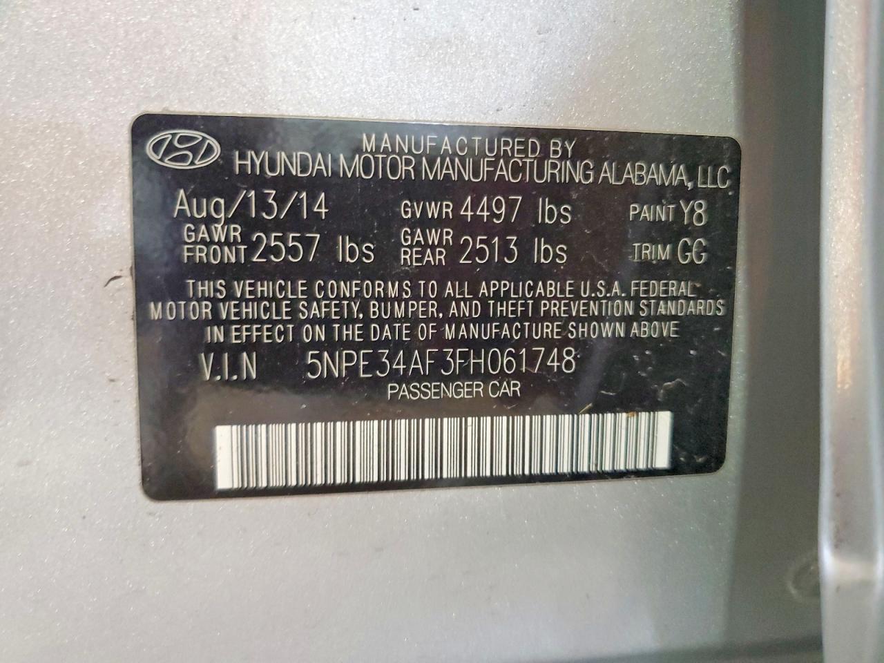 2015 Hyundai Sonata Sport Silver vin: 5NPE34AF3FH061748