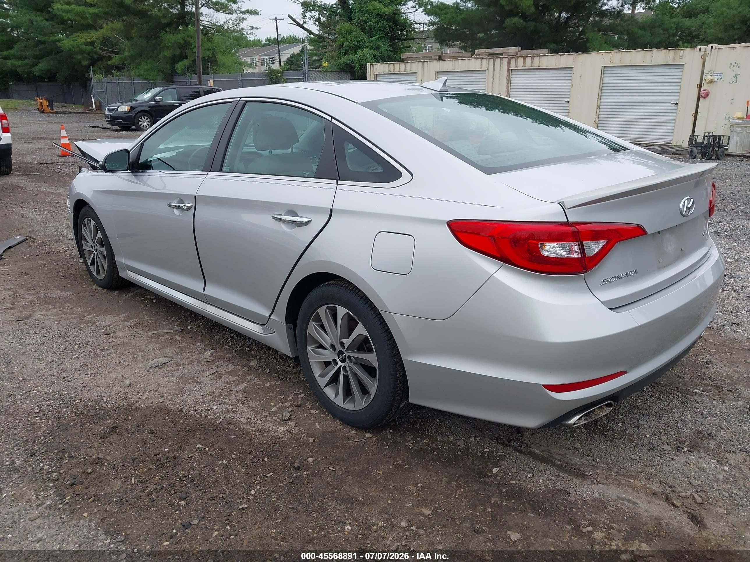 2015 Hyundai Sonata Sport Серебряный vin: 5NPE34AF3FH064455