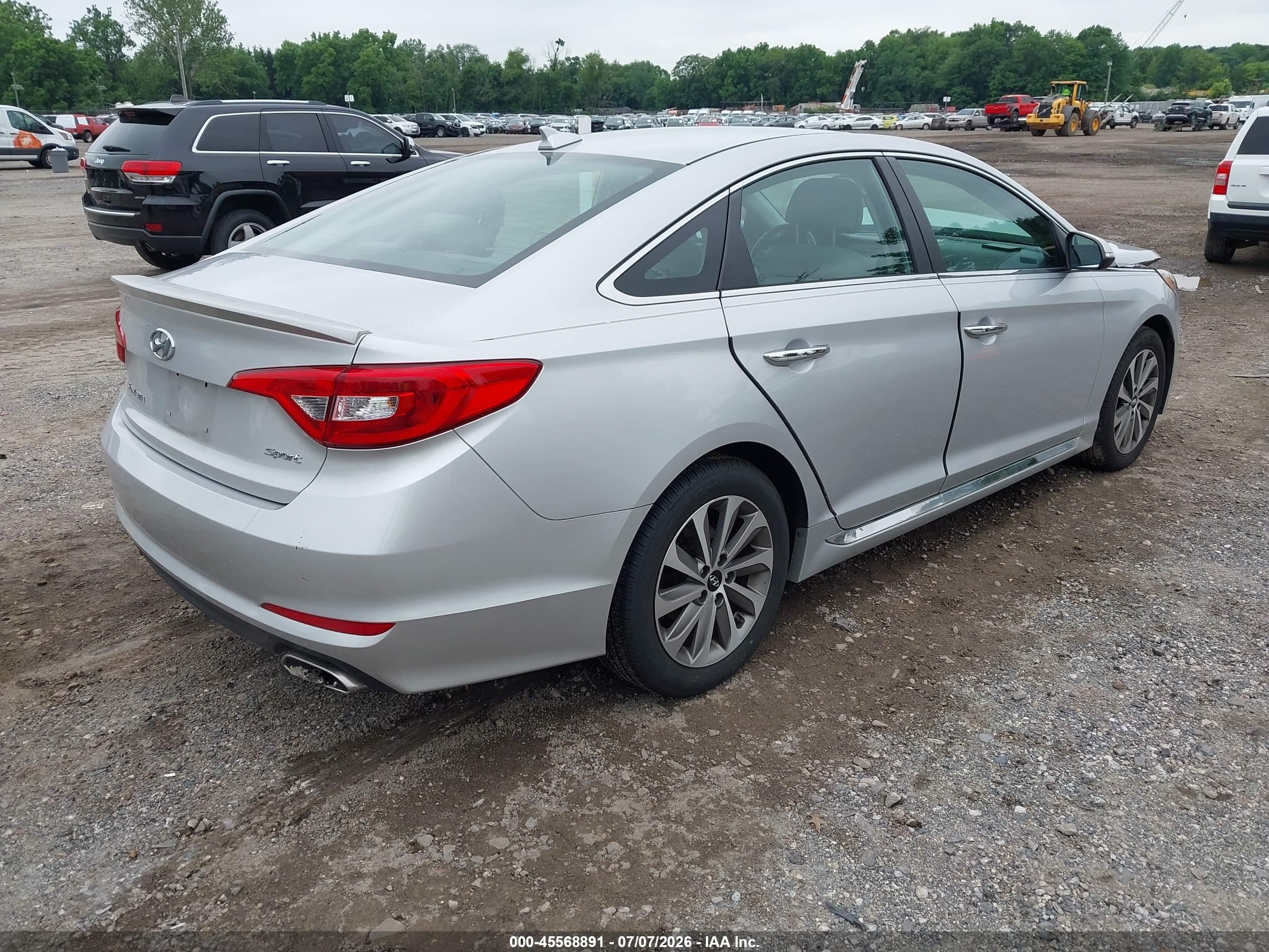 2015 Hyundai Sonata Sport Серебряный vin: 5NPE34AF3FH064455
