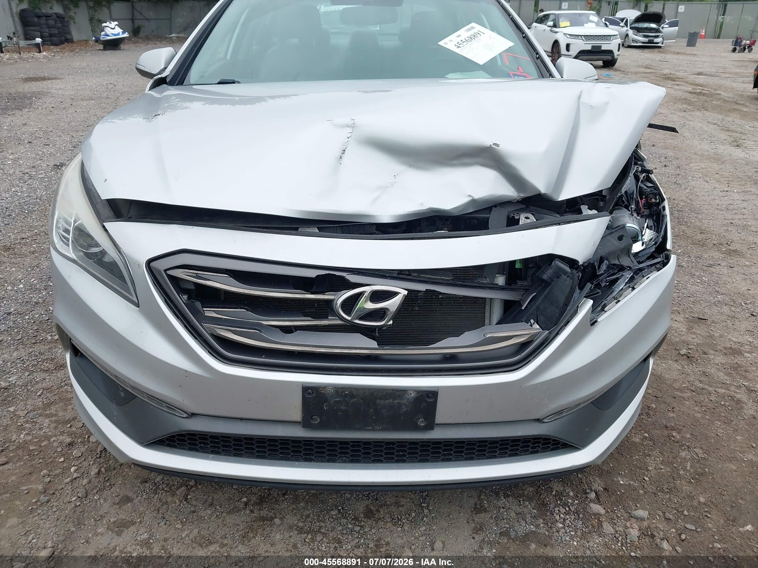 2015 Hyundai Sonata Sport Серебряный vin: 5NPE34AF3FH064455