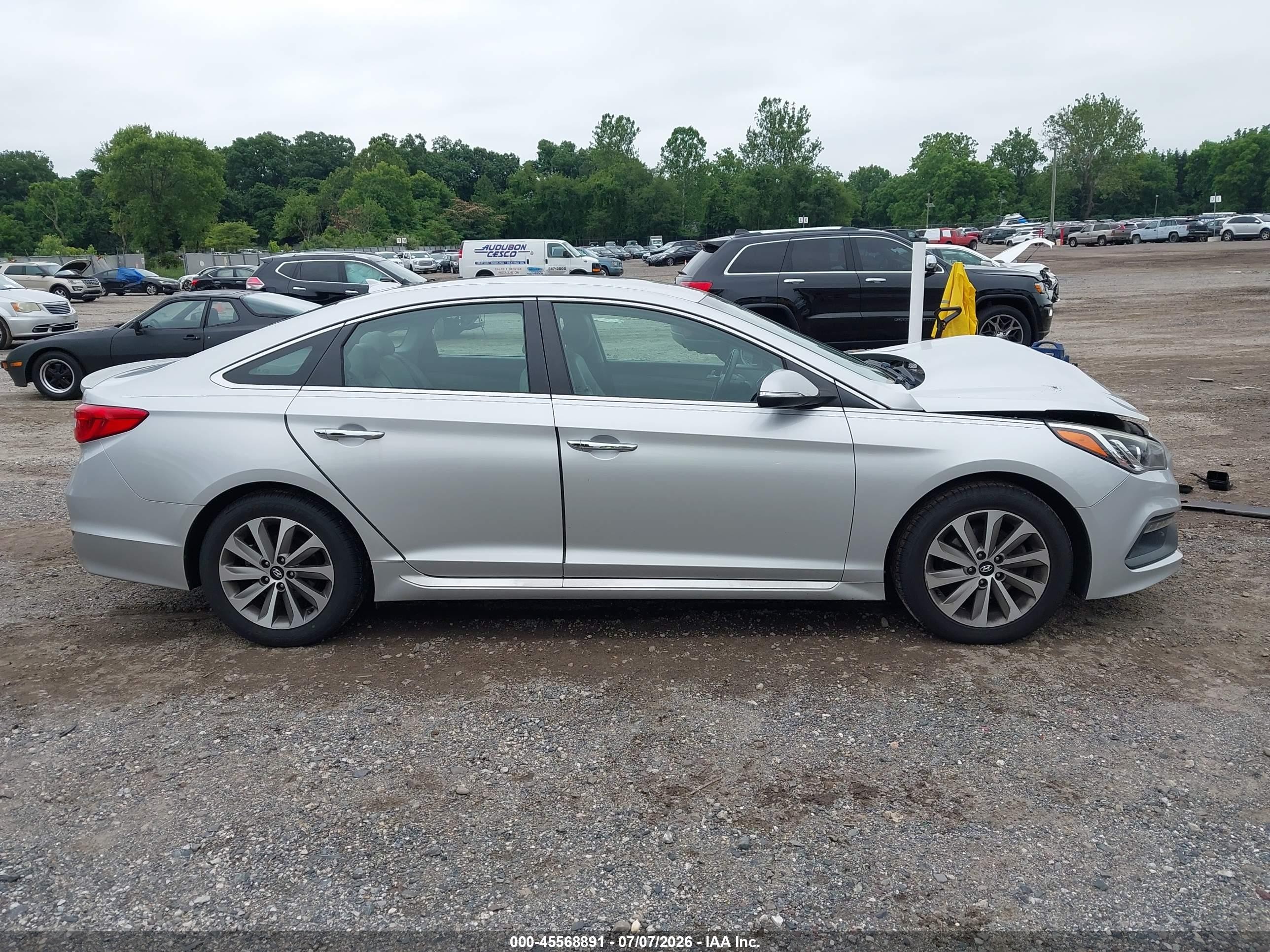 2015 Hyundai Sonata Sport Серебряный vin: 5NPE34AF3FH064455