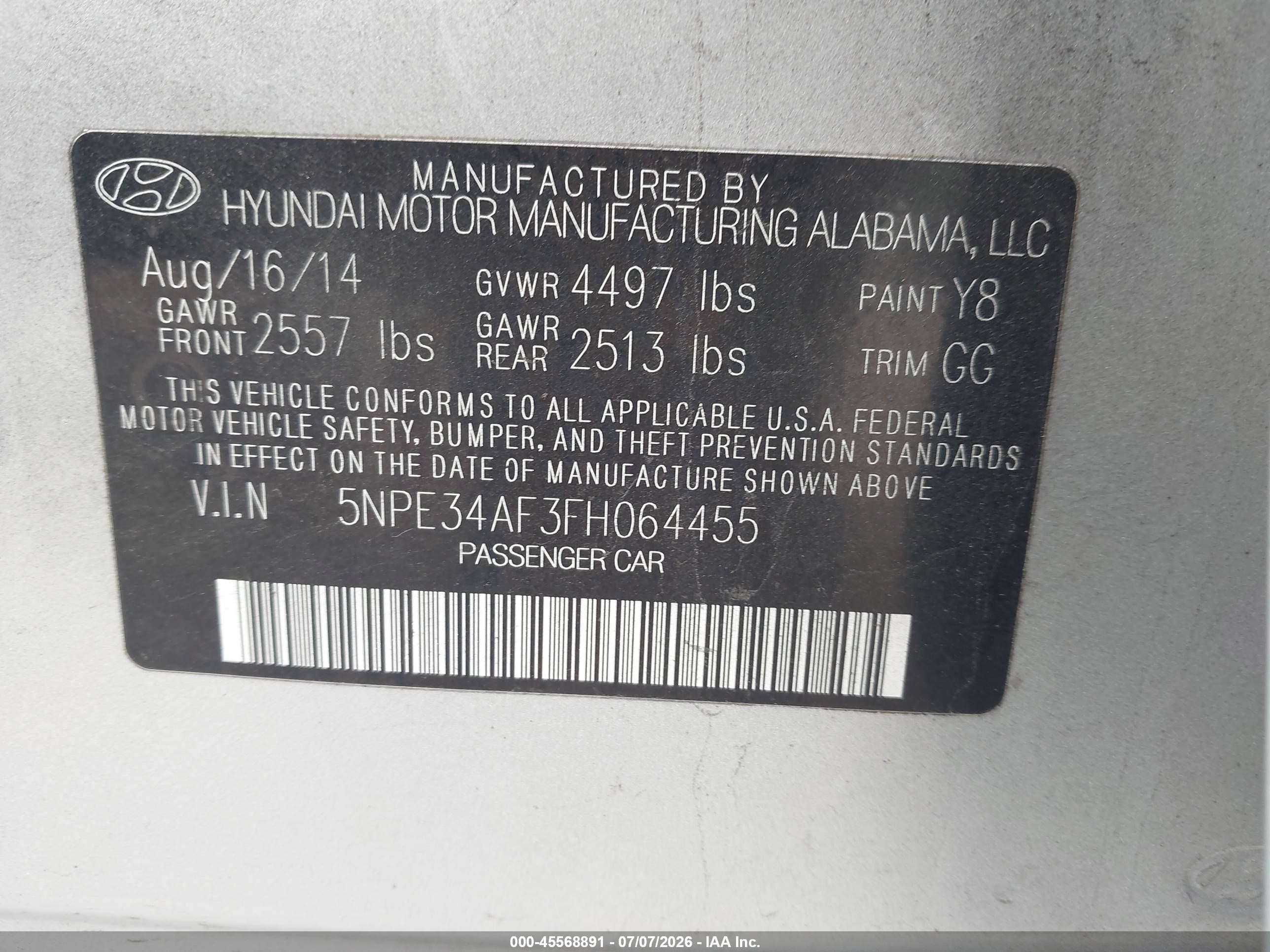 2015 Hyundai Sonata Sport Серебряный vin: 5NPE34AF3FH064455