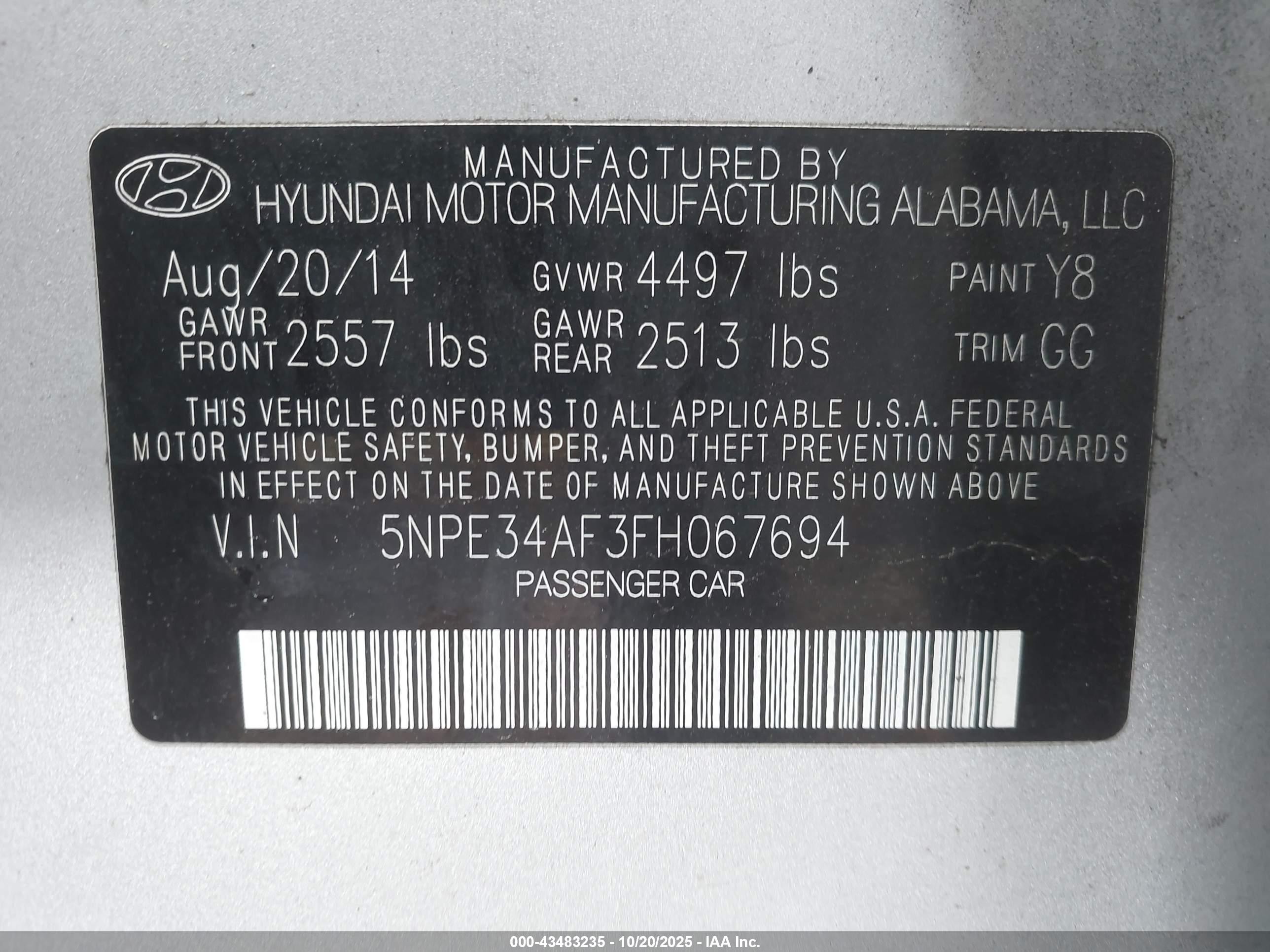 2015 Hyundai Sonata Sport Silver vin: 5NPE34AF3FH067694