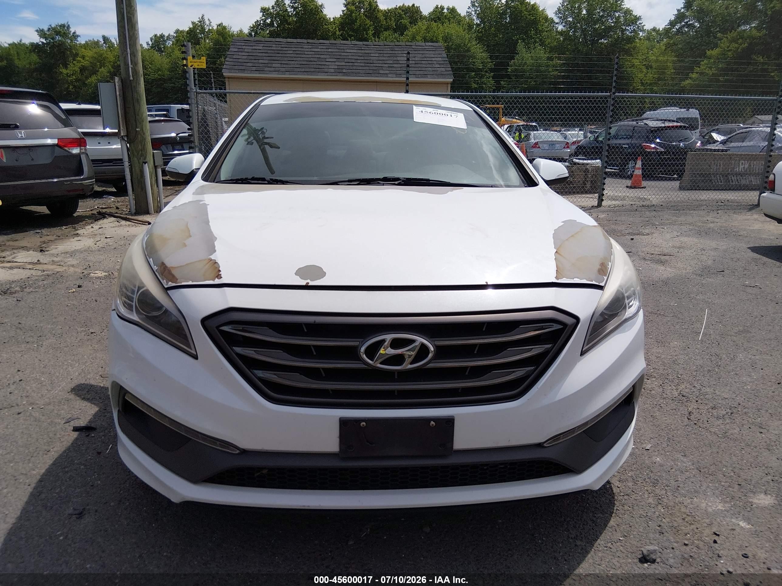2015 Hyundai Sonata Sport White vin: 5NPE34AF3FH069333
