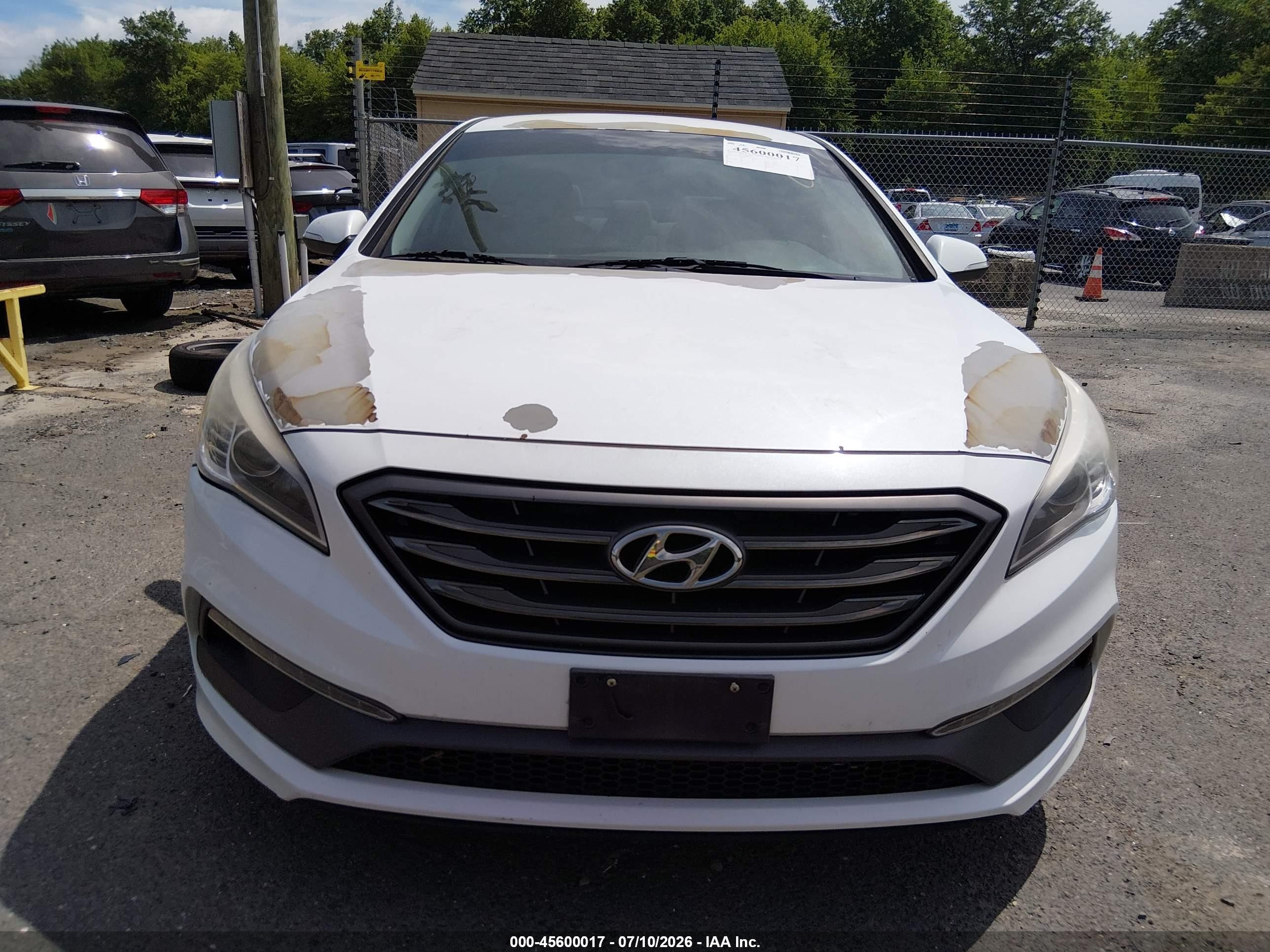 2015 Hyundai Sonata Sport White vin: 5NPE34AF3FH069333