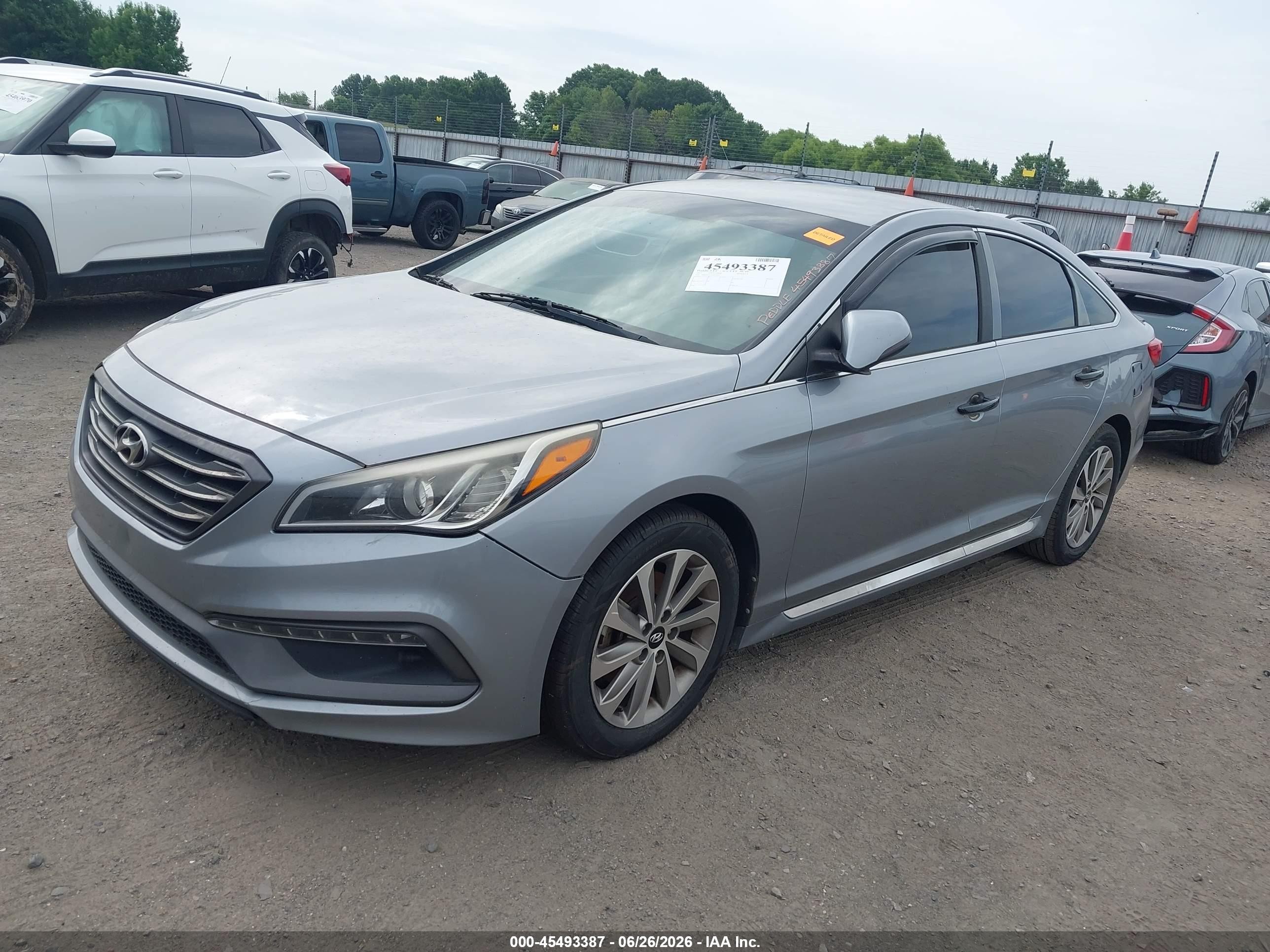 2015 Hyundai Sonata Sport Light Blue vin: 5NPE34AF3FH075441