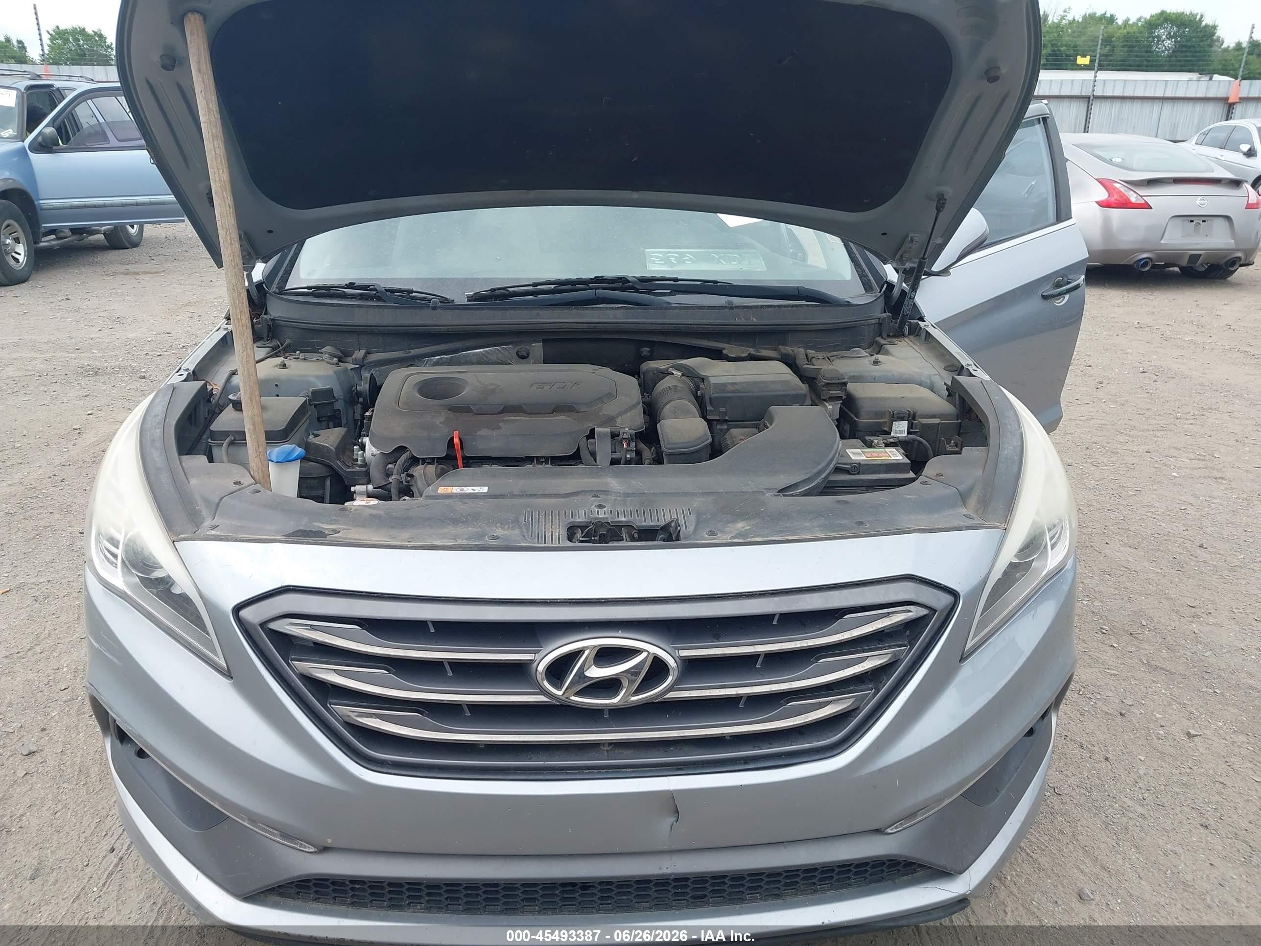 2015 Hyundai Sonata Sport Light Blue vin: 5NPE34AF3FH075441