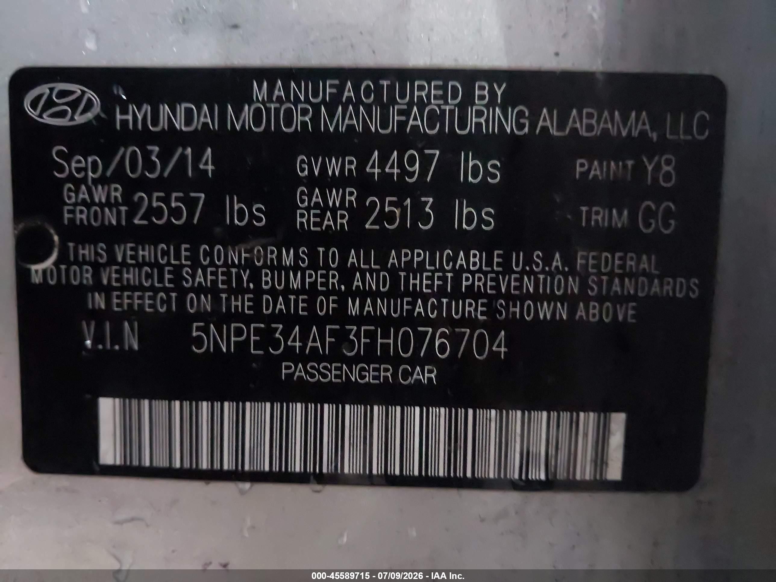 2015 Hyundai Sonata Sport Silver vin: 5NPE34AF3FH076704