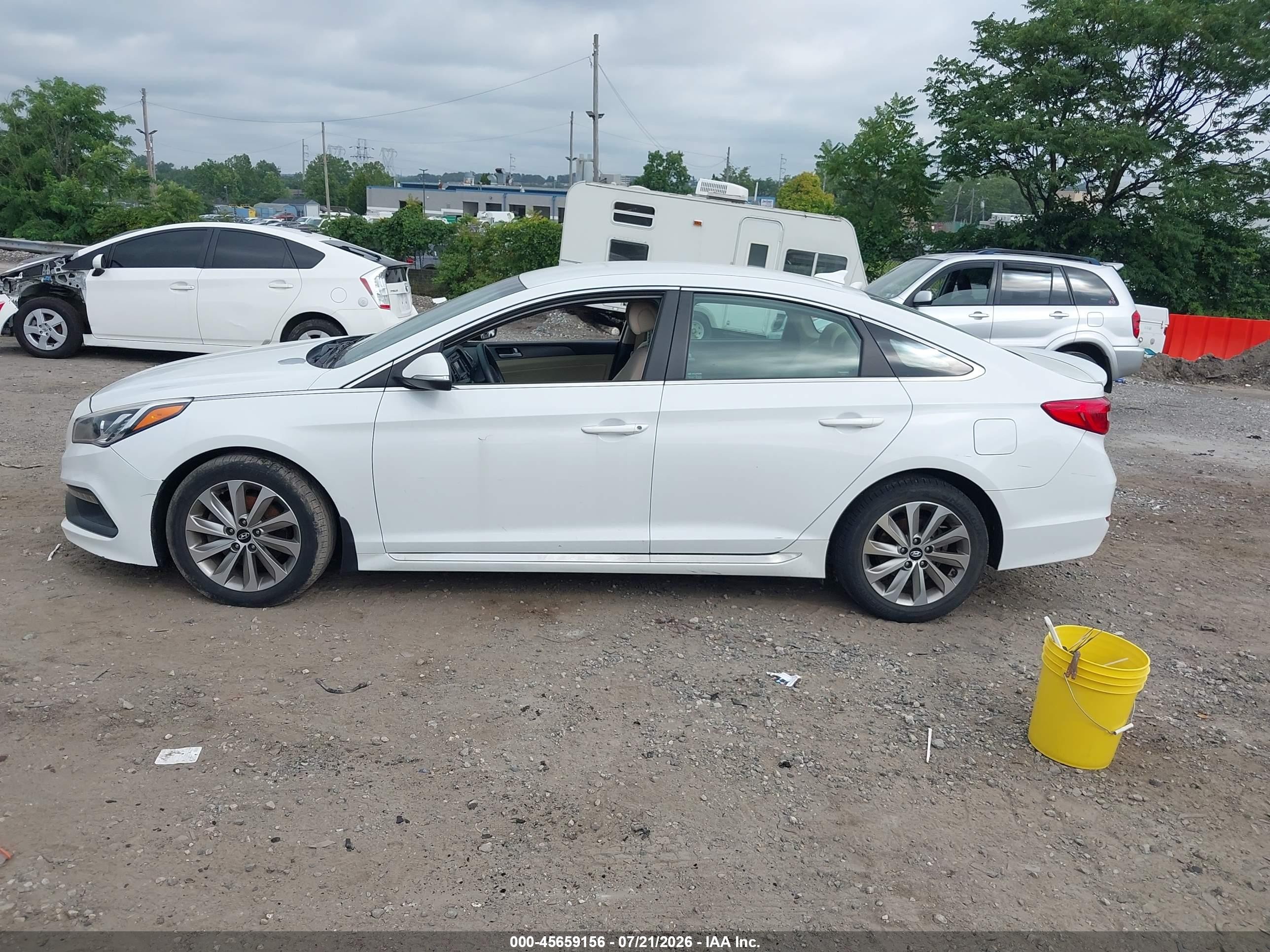 2015 Hyundai Sonata Sport White vin: 5NPE34AF3FH078436