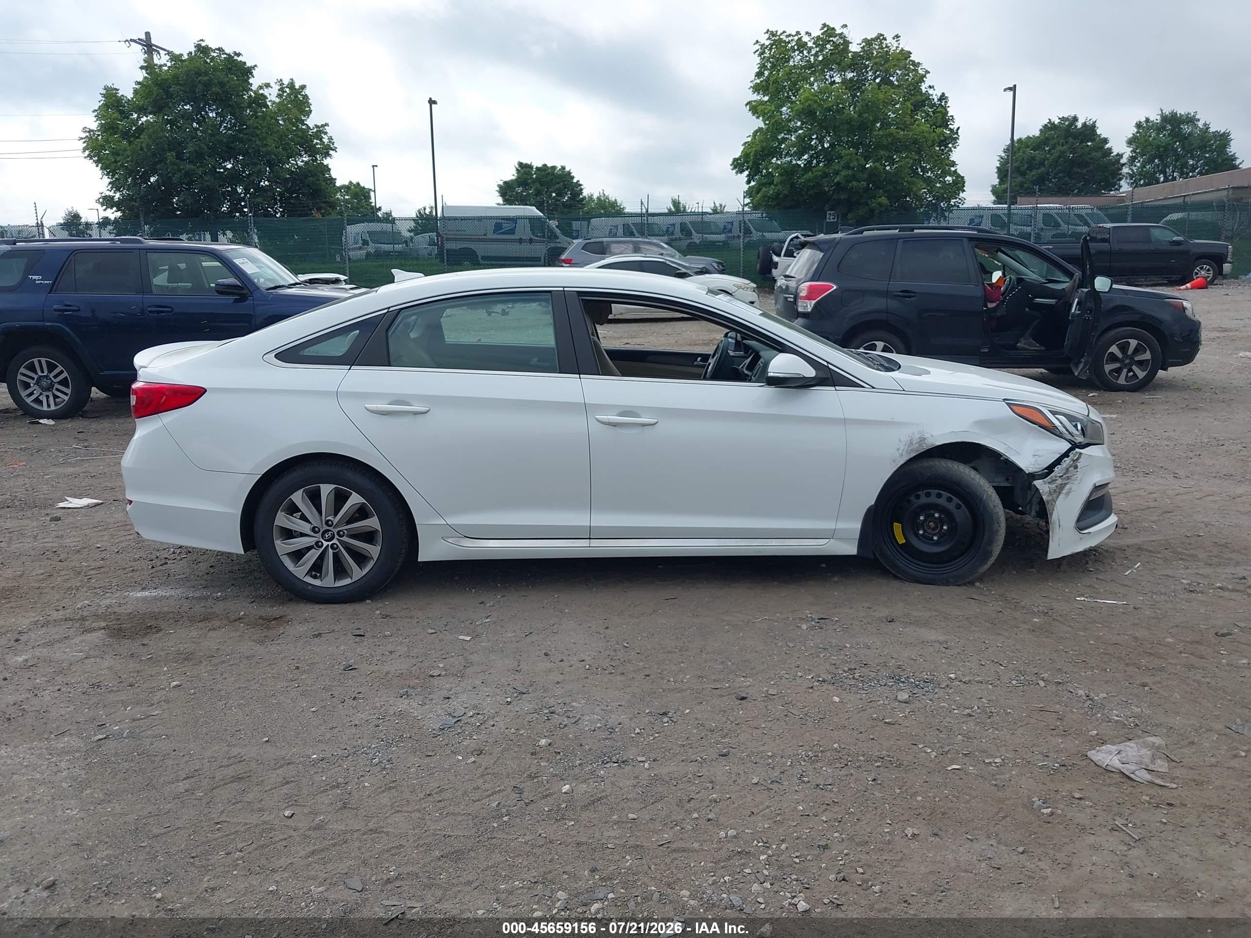 2015 Hyundai Sonata Sport White vin: 5NPE34AF3FH078436