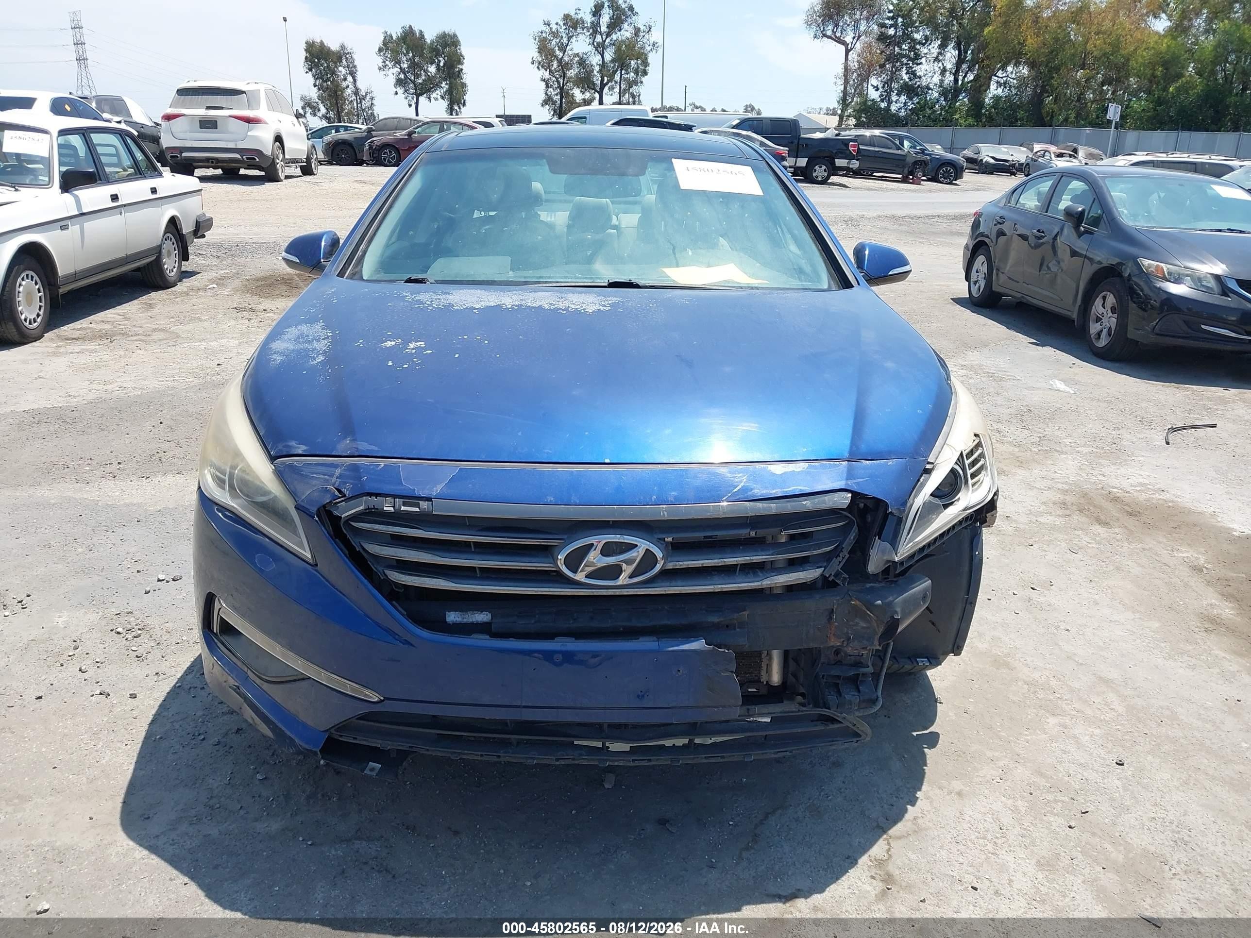 2015 Hyundai Sonata Limited Blue vin: 5NPE34AF3FH079473