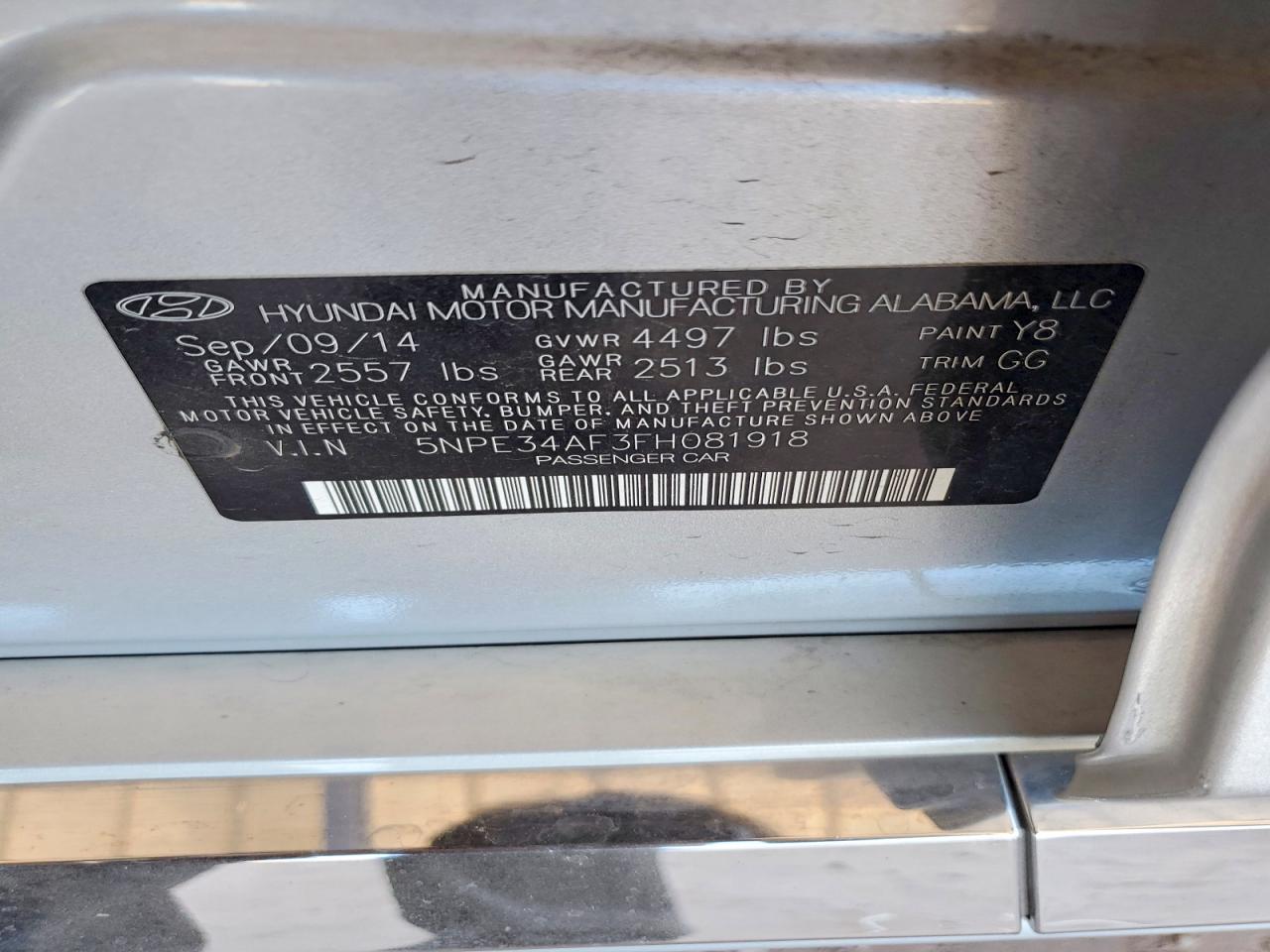 2015 Hyundai Sonata Sport Silver vin: 5NPE34AF3FH081918