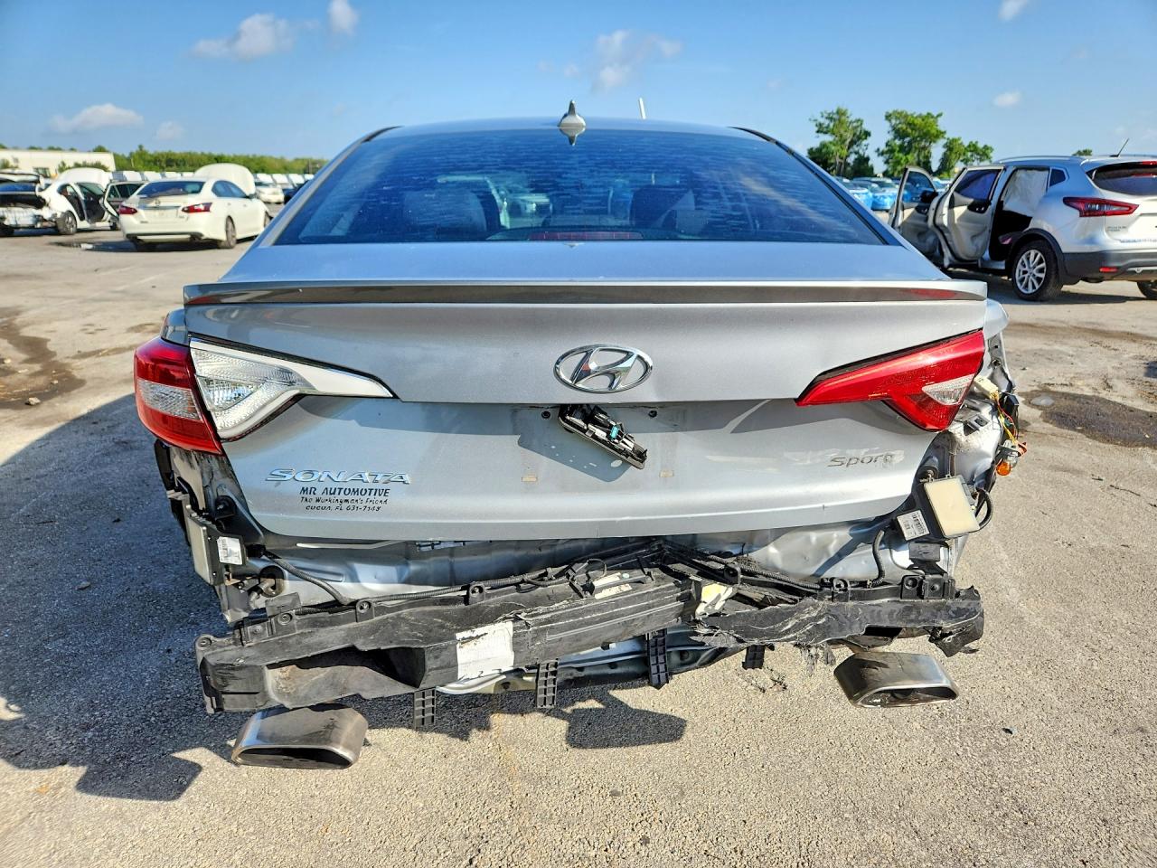 2015 Hyundai Sonata Sport Silver vin: 5NPE34AF3FH085113