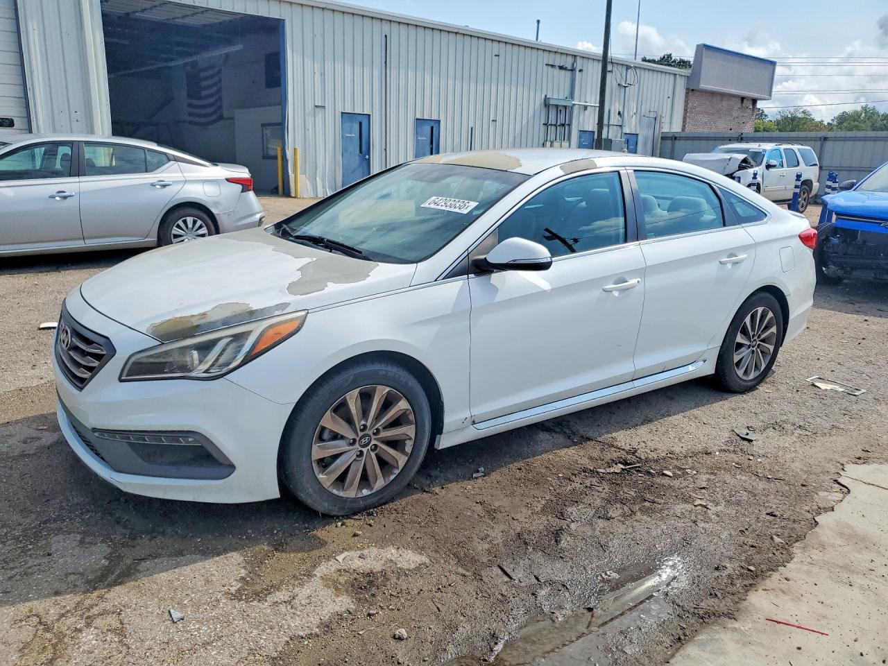 2015 Hyundai Sonata Sport Белый vin: 5NPE34AF3FH085239