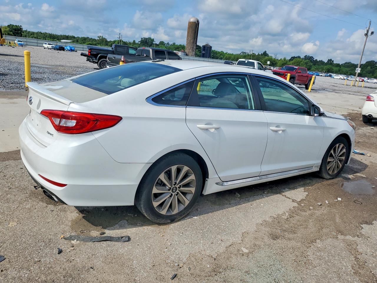 2015 Hyundai Sonata Sport White vin: 5NPE34AF3FH085239