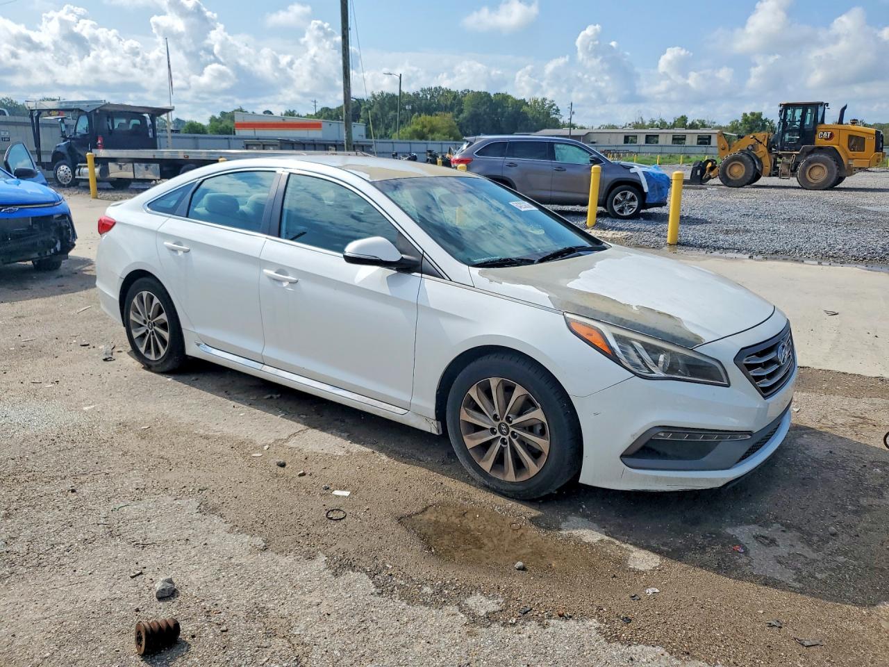 2015 Hyundai Sonata Sport White vin: 5NPE34AF3FH085239