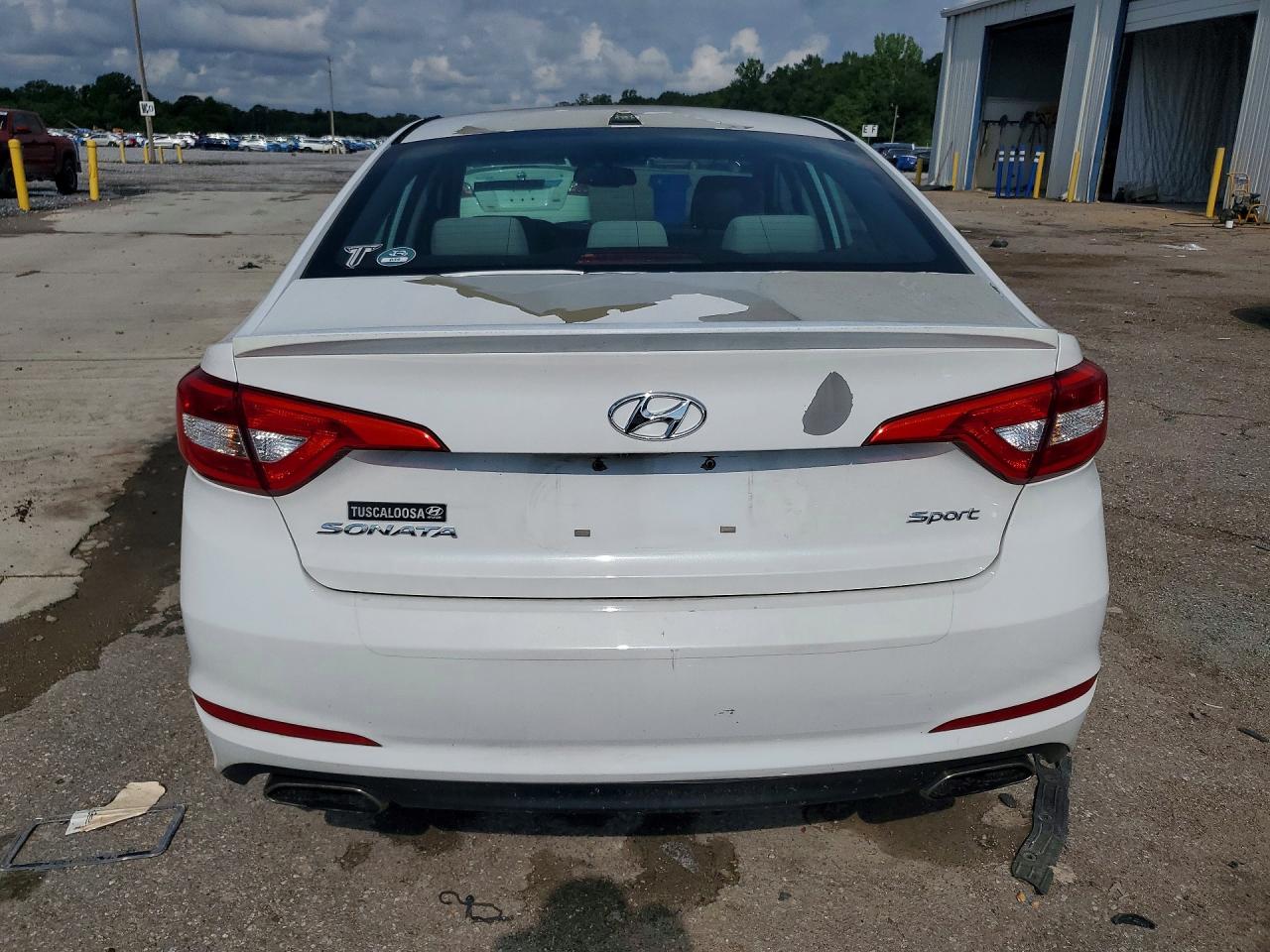 2015 Hyundai Sonata Sport White vin: 5NPE34AF3FH085239