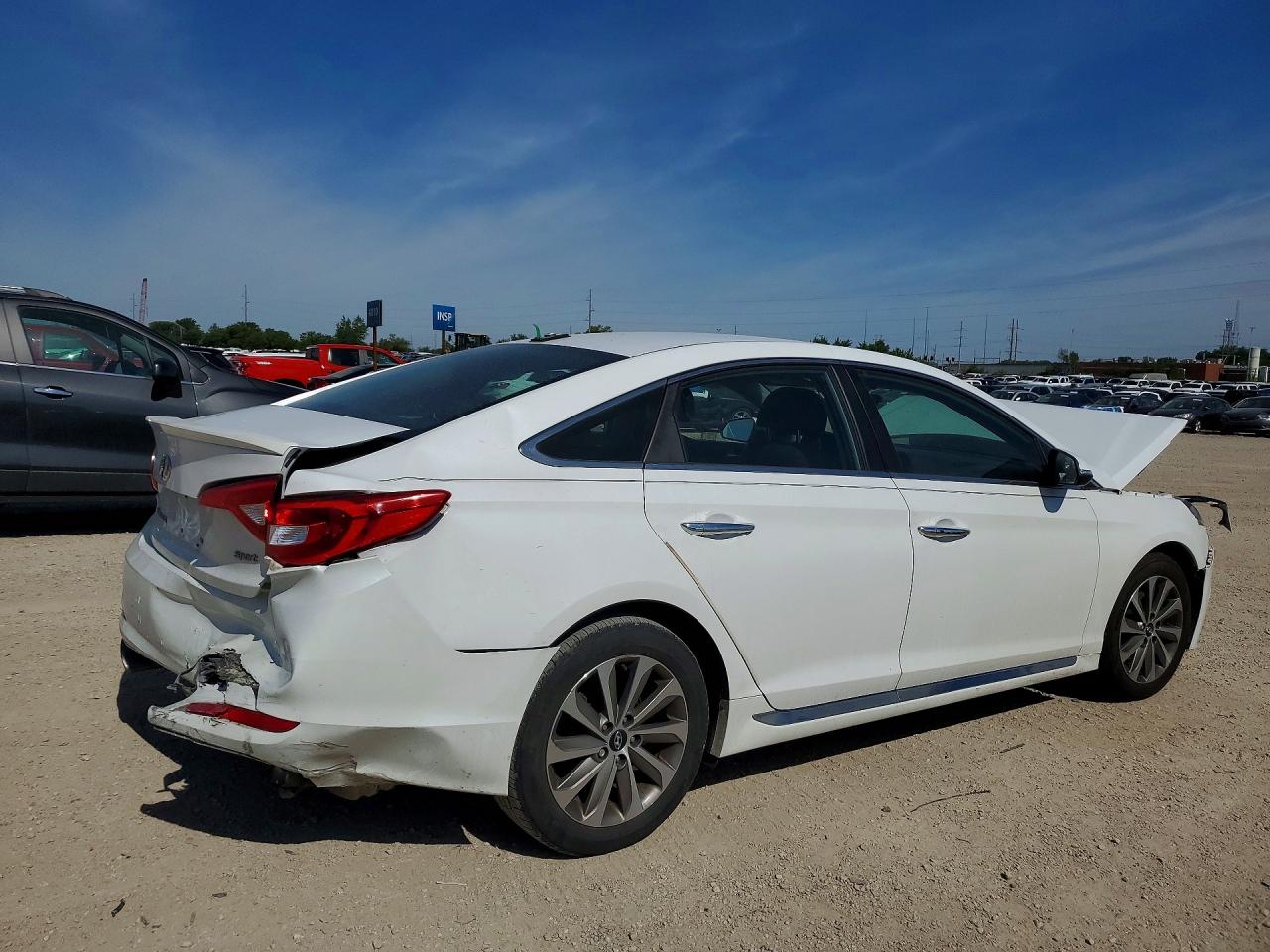 2015 Hyundai Sonata Sport White vin: 5NPE34AF3FH095737