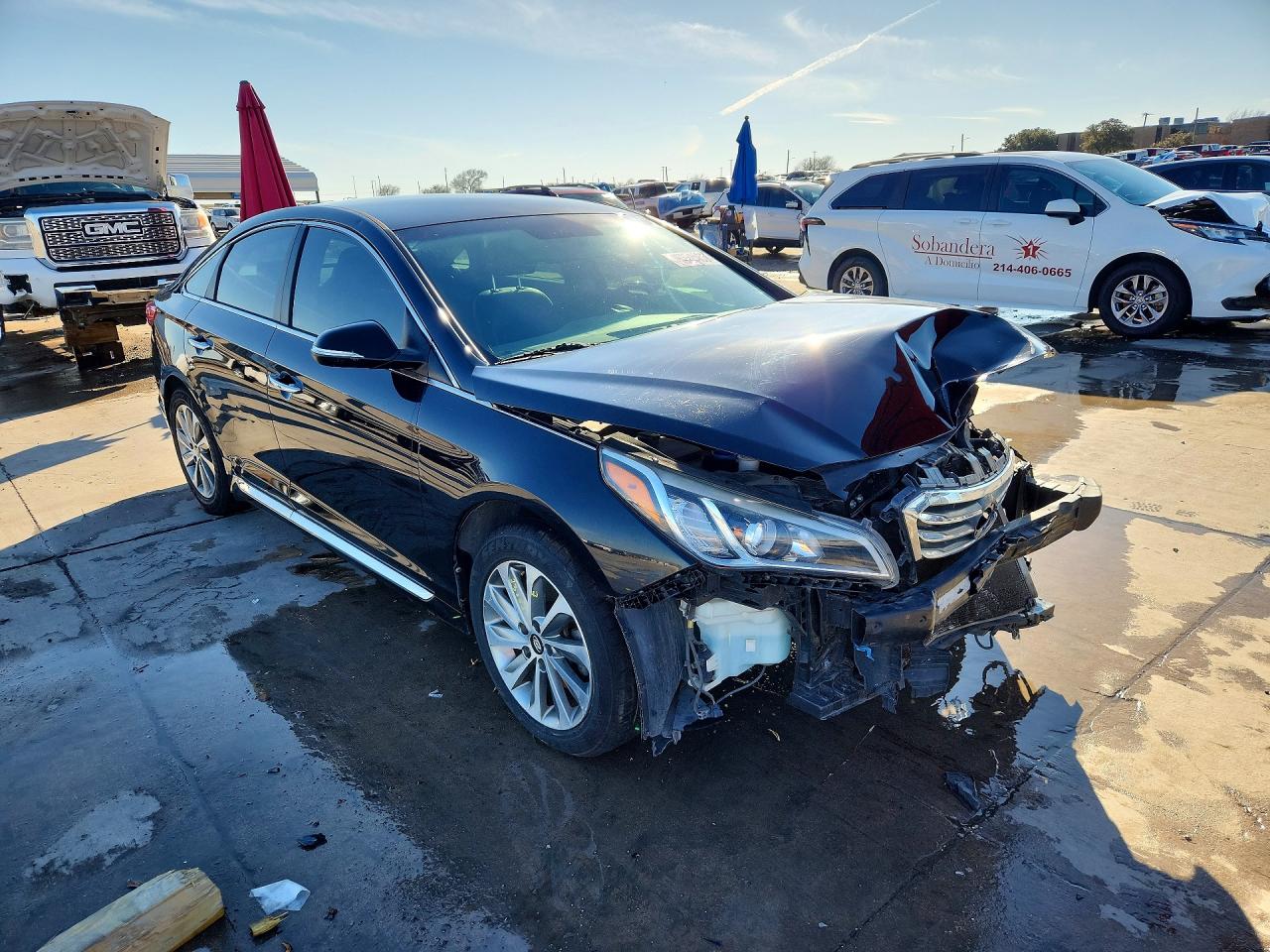2015 Hyundai Sonata Sport Black vin: 5NPE34AF3FH097858