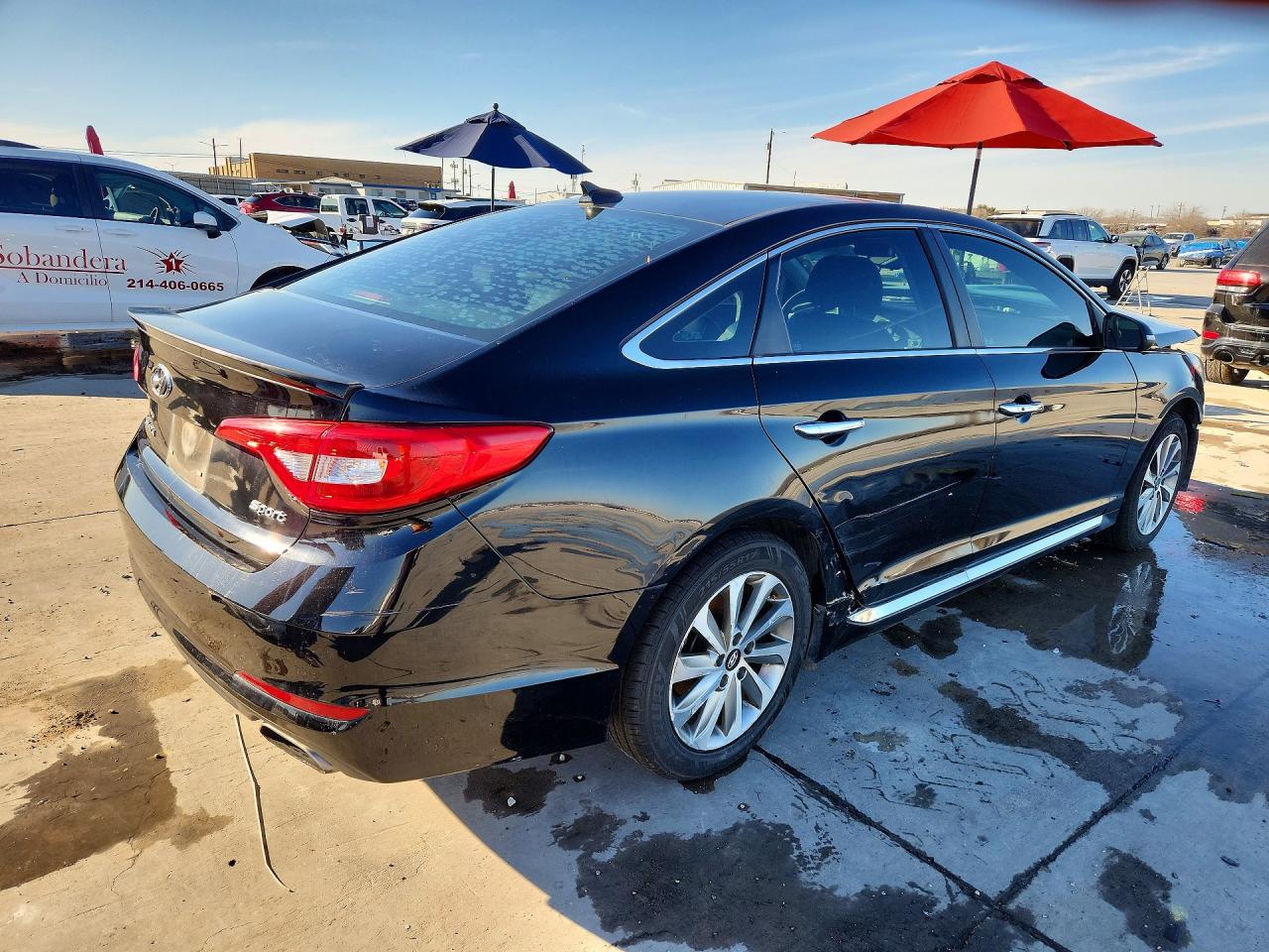 2015 Hyundai Sonata Sport Black vin: 5NPE34AF3FH097858