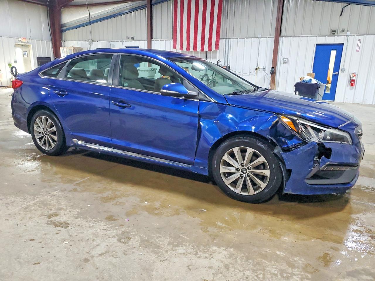 2015 Hyundai Sonata Sport Blue vin: 5NPE34AF3FH098282