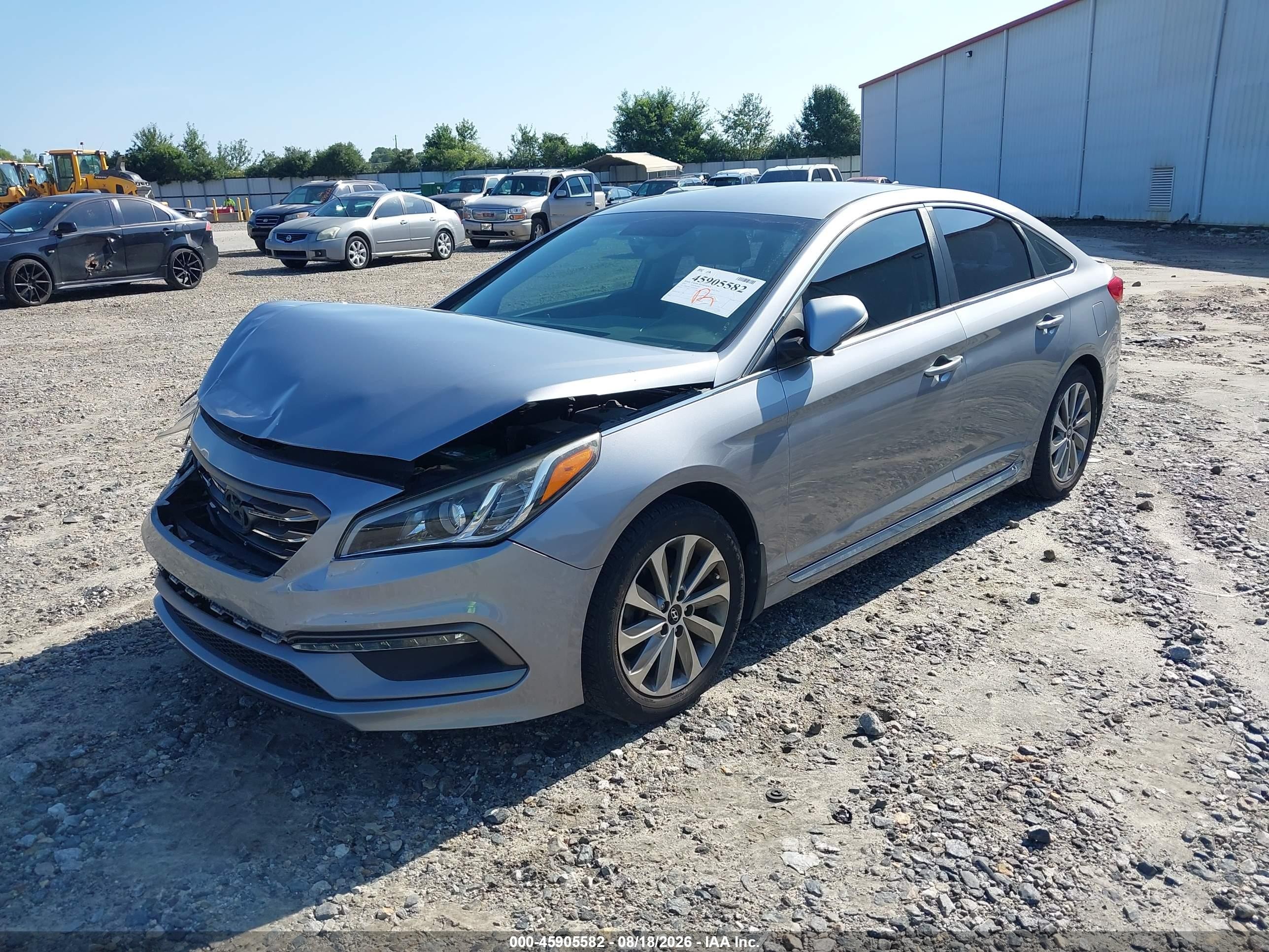 2015 Hyundai Sonata Sport Gray vin: 5NPE34AF3FH102430