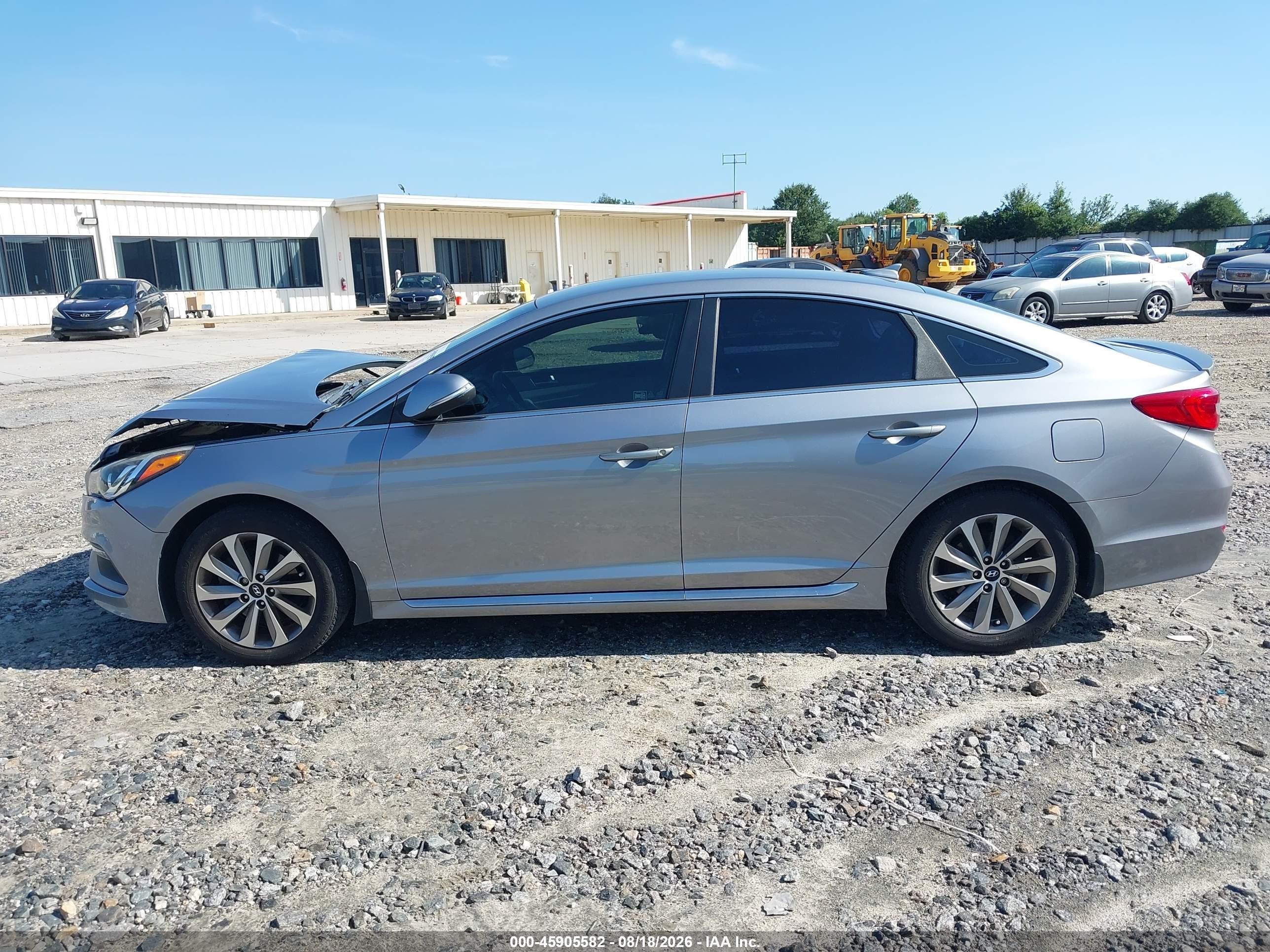 2015 Hyundai Sonata Sport Gray vin: 5NPE34AF3FH102430