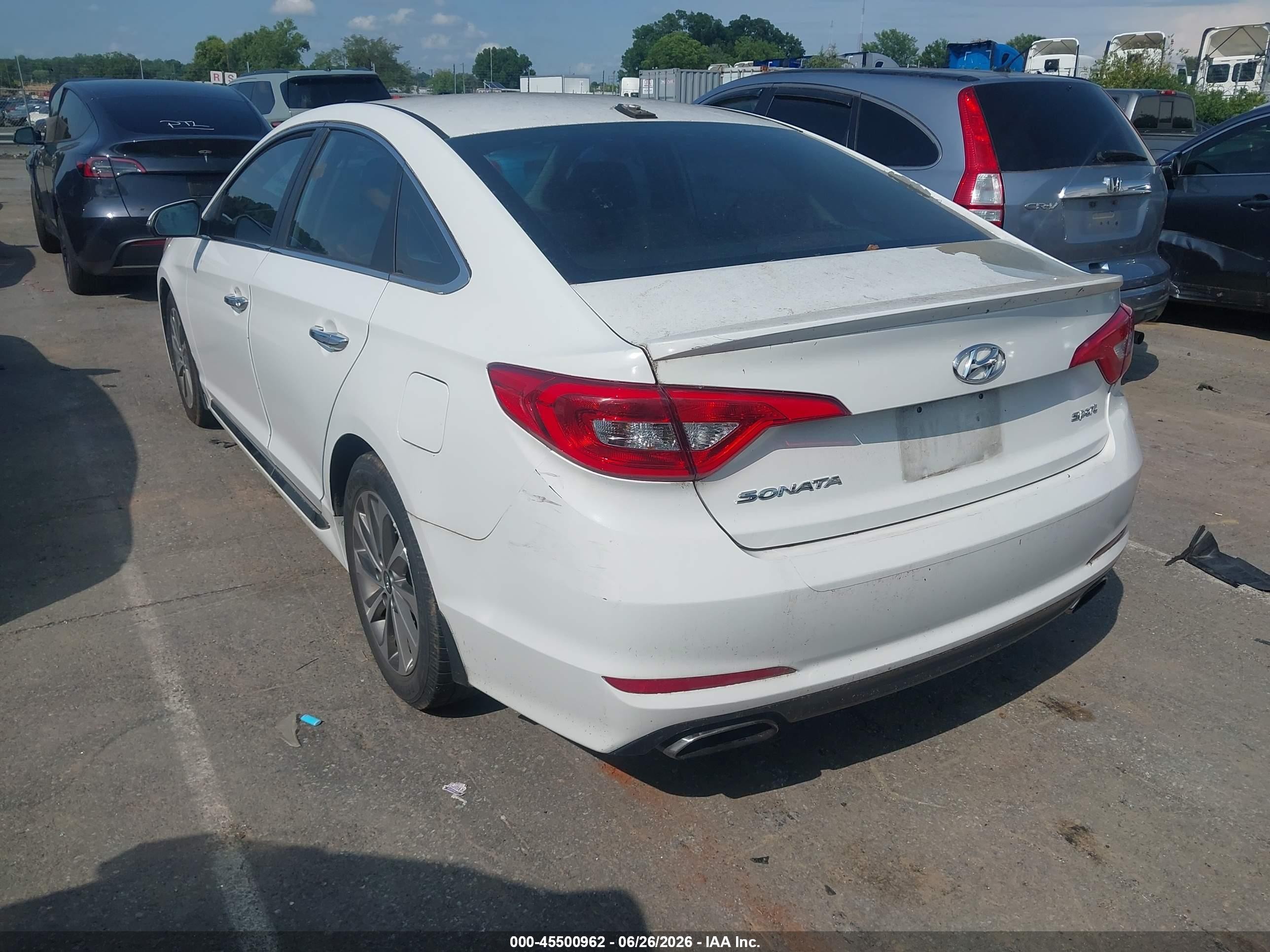 2015 Hyundai Sonata Sport White vin: 5NPE34AF3FH110091