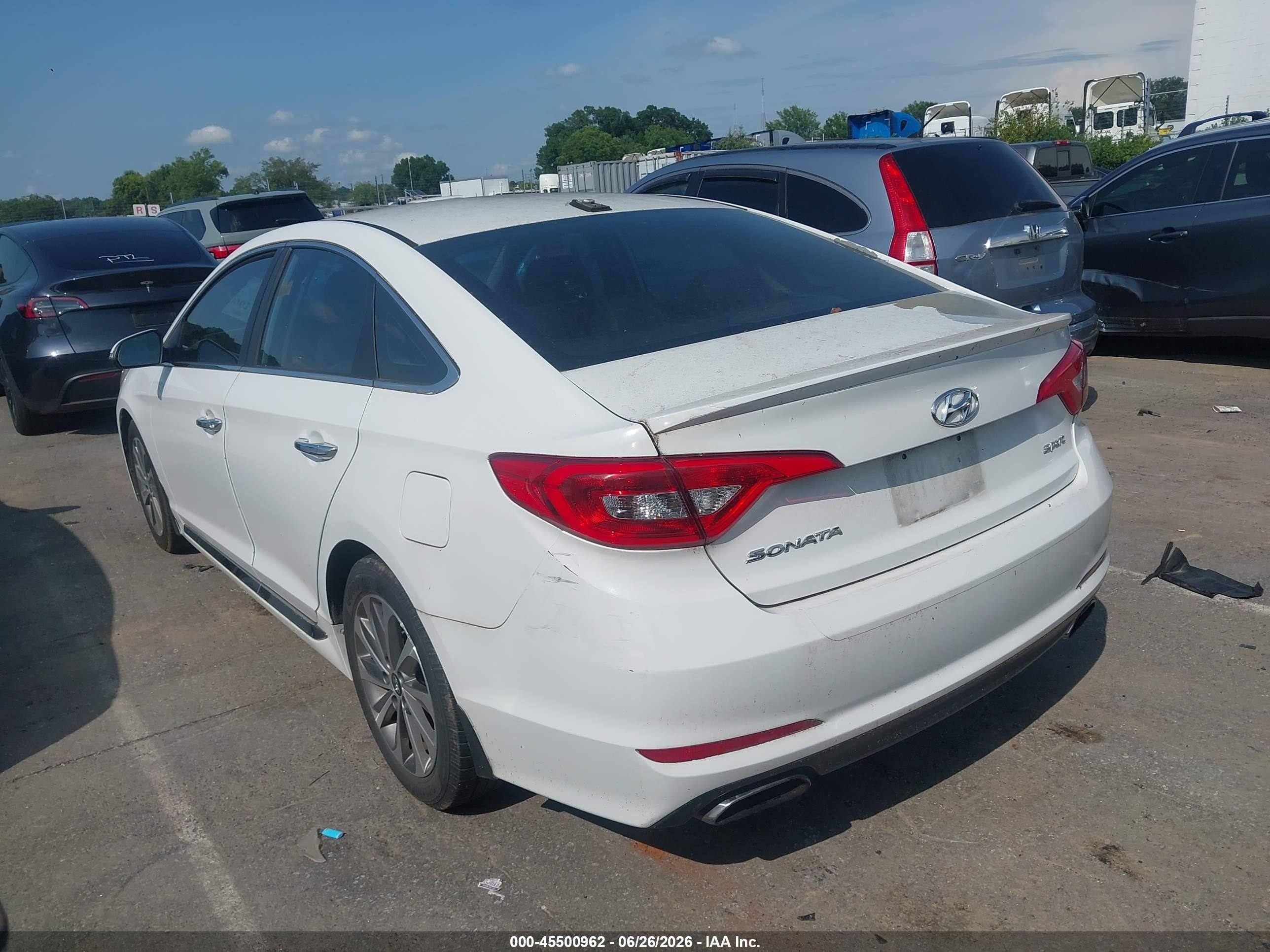 2015 Hyundai Sonata Sport White vin: 5NPE34AF3FH110091