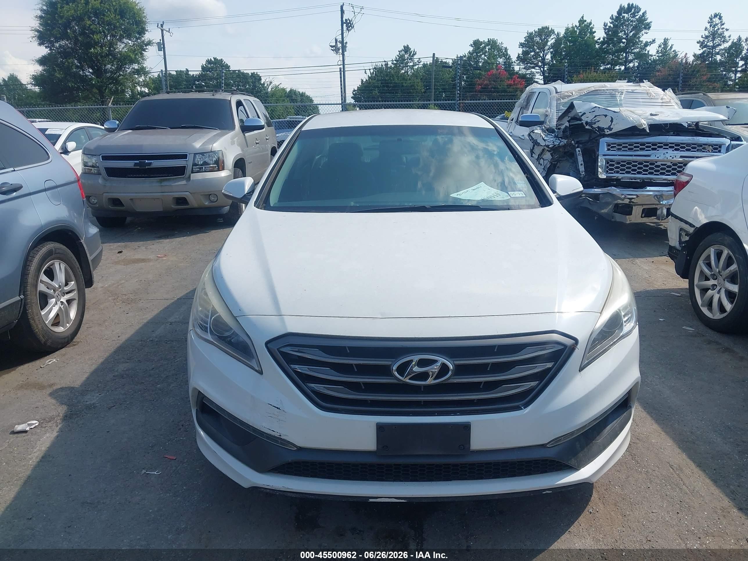 2015 Hyundai Sonata Sport White vin: 5NPE34AF3FH110091