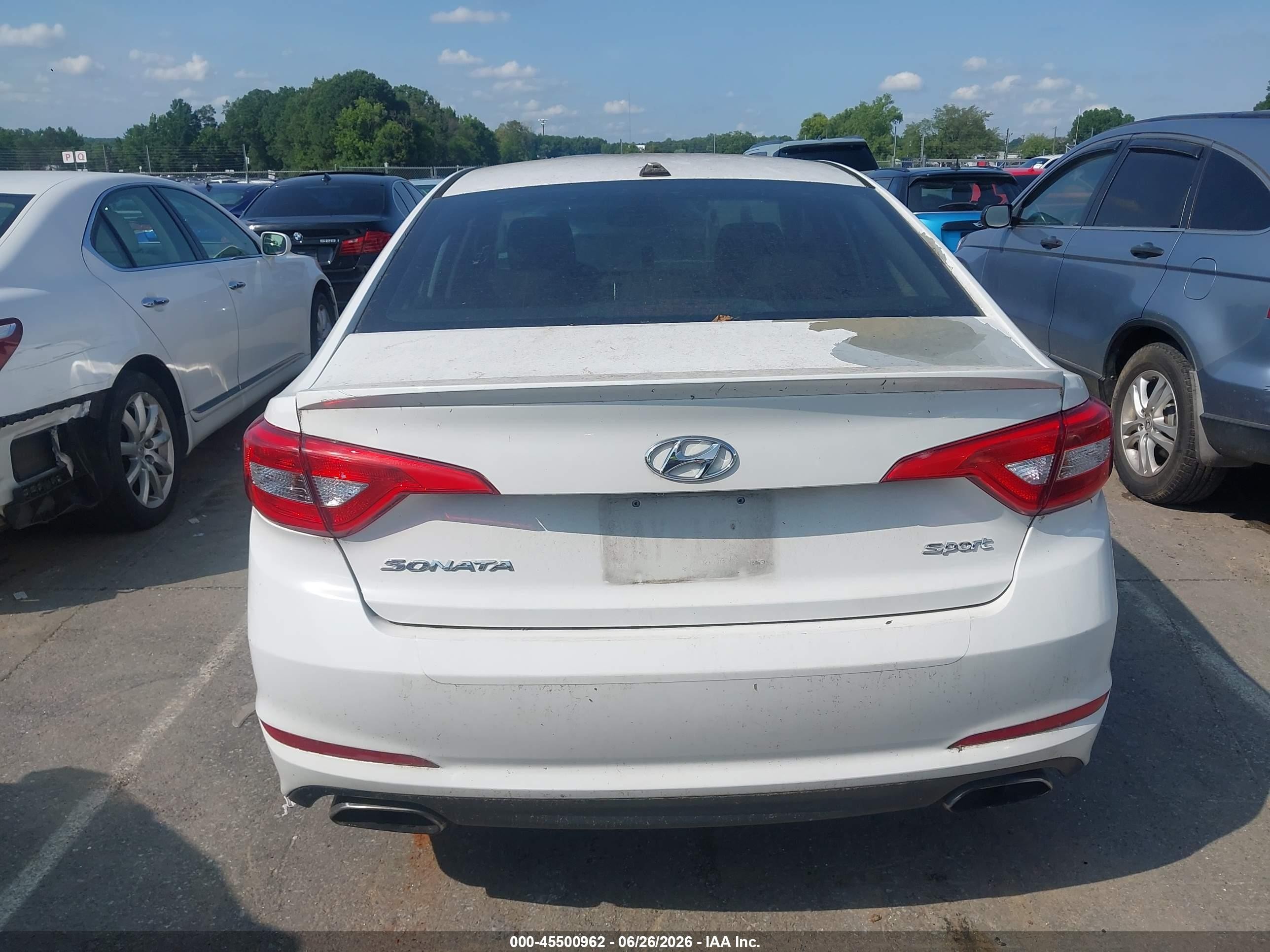 2015 Hyundai Sonata Sport White vin: 5NPE34AF3FH110091