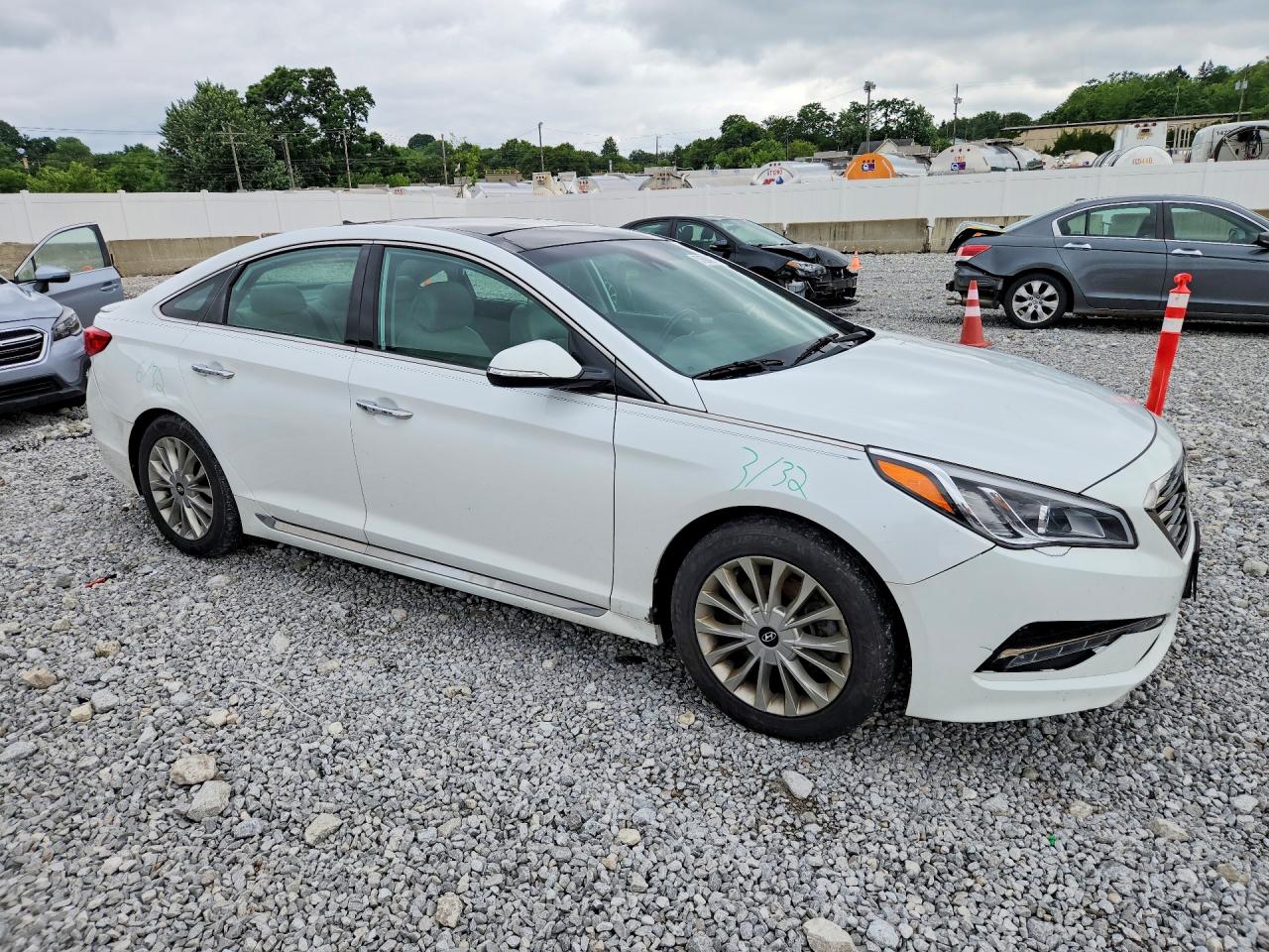 2015 Hyundai Sonata Limited White vin: 5NPE34AF3FH111225